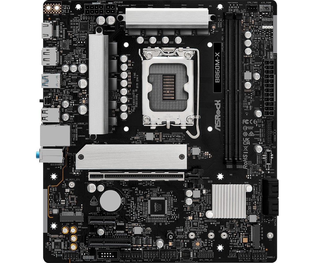 ASROCK MB B860M-X 2DDR5 128GB LGA 1851 HDMI DP MATX — miniatura 3