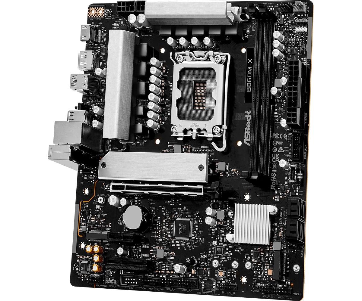 ASROCK MB B860M-X 2DDR5 128GB LGA 1851 HDMI DP MATX — miniatura 5
