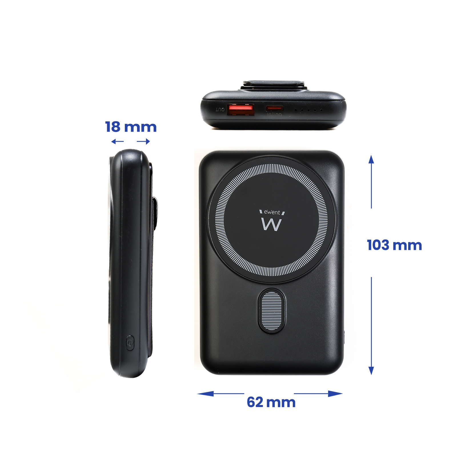 Ewent POWER BANK Mag SAFE 10000 mAh PD 22.5W — miniatura 2
