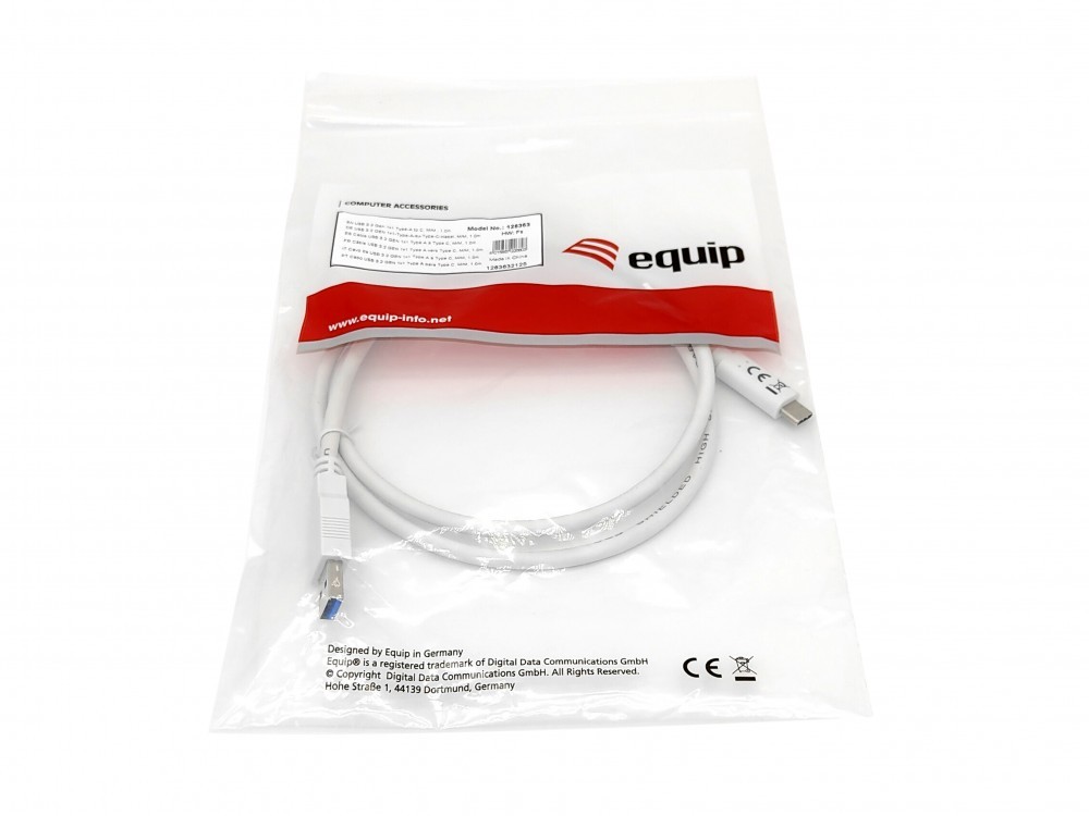 EQUIP CABO USB 3.2 GEN 1 C TO A CABLE M/M 5G TRANSFER 3ª 2.0MT  WHITE — miniatura 3