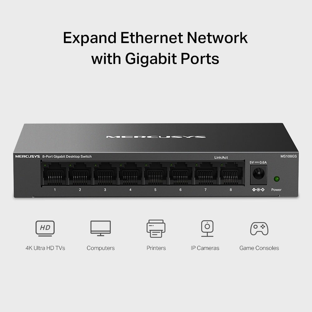 MERCUSYS SWITCH 8 PORT GIGABIT — miniatura 5