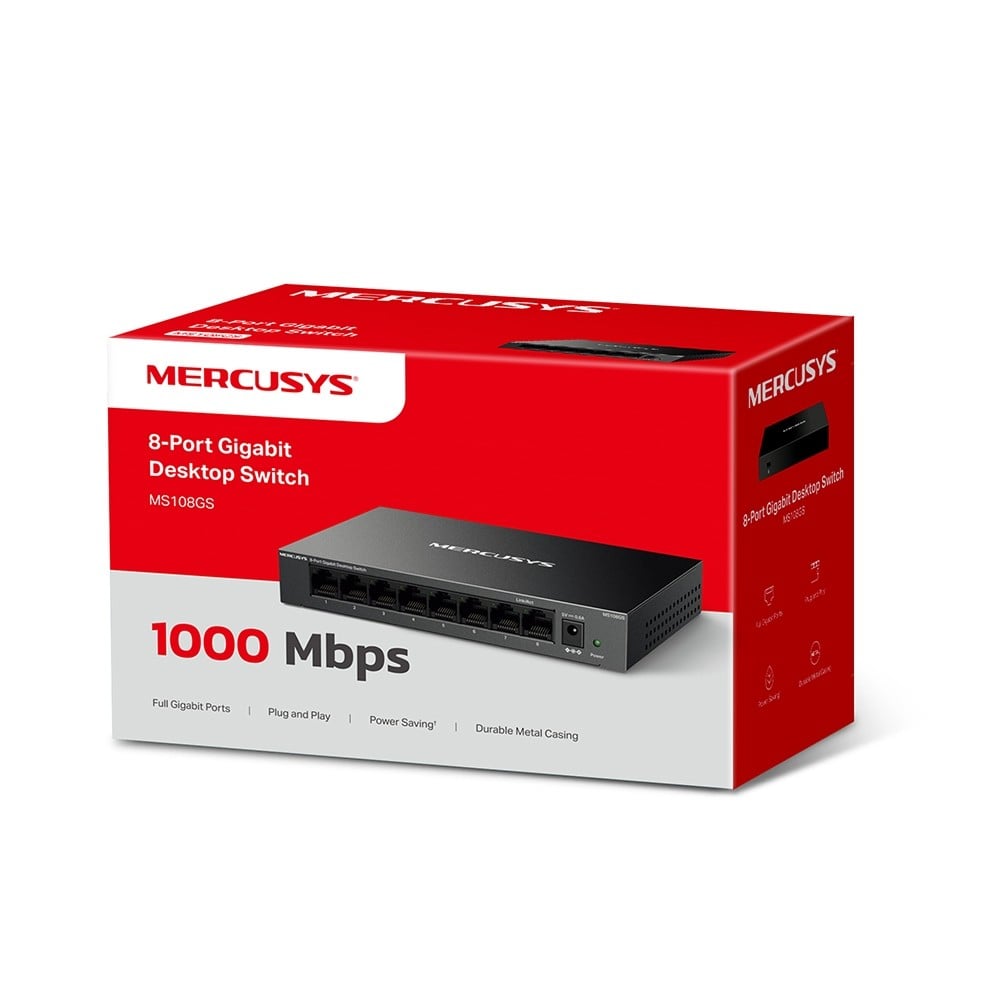 MERCUSYS SWITCH 8 PORT GIGABIT — miniatura 6