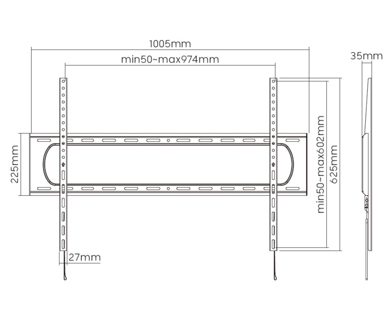 Equip 650338 Suporte fixo para TV de 60“-120” para serviço pesado — miniatura 8