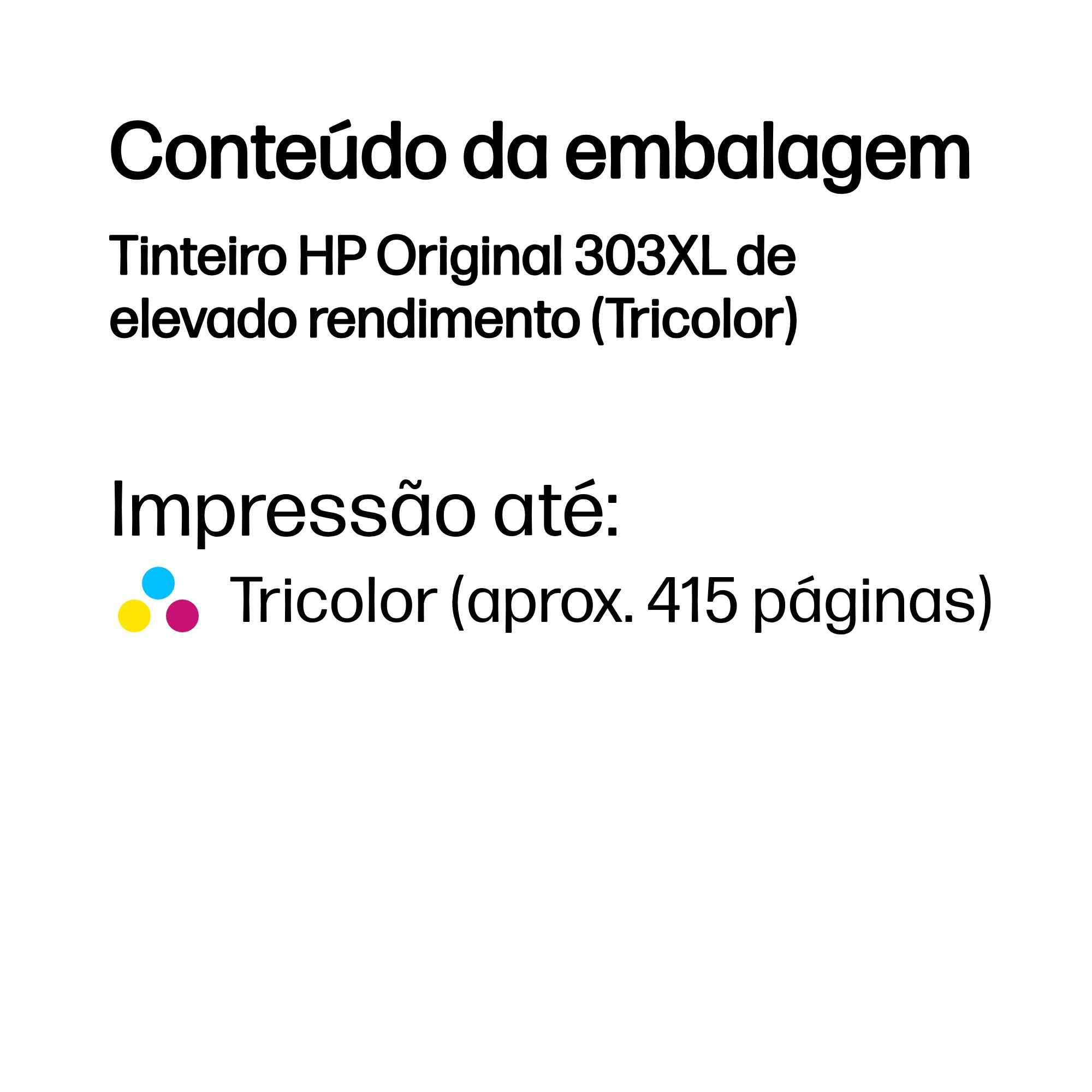 HP Tinteiro Original 303XL de elevado rendimento (Tricolor) — miniatura 3