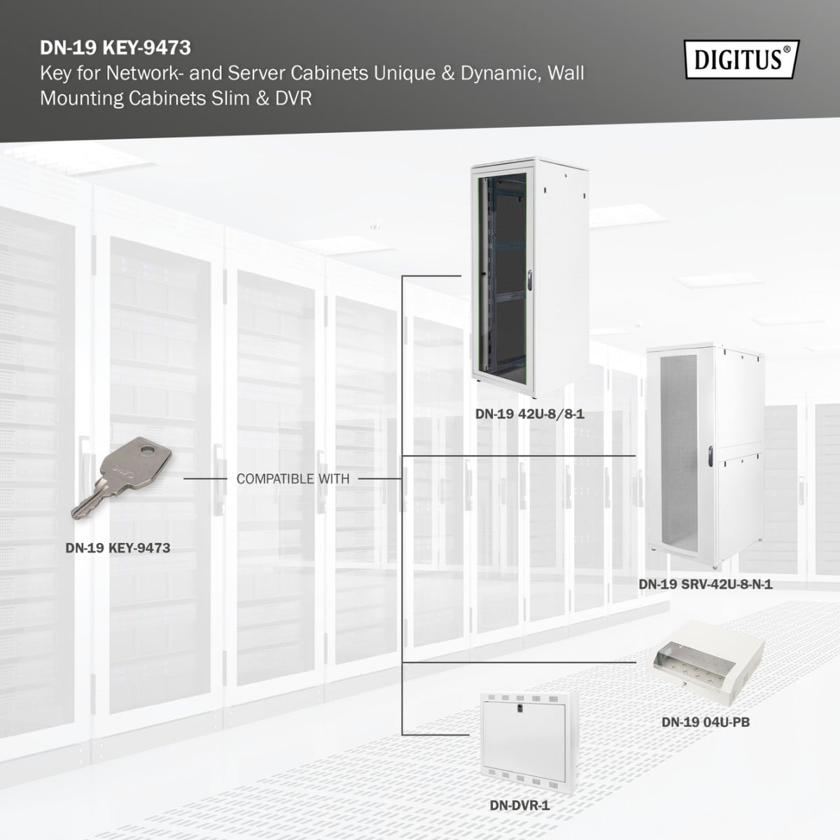 DIGITUS CHAVE P/BASTIDOR IP20 #PROMO FIM STOCK# — miniatura 5