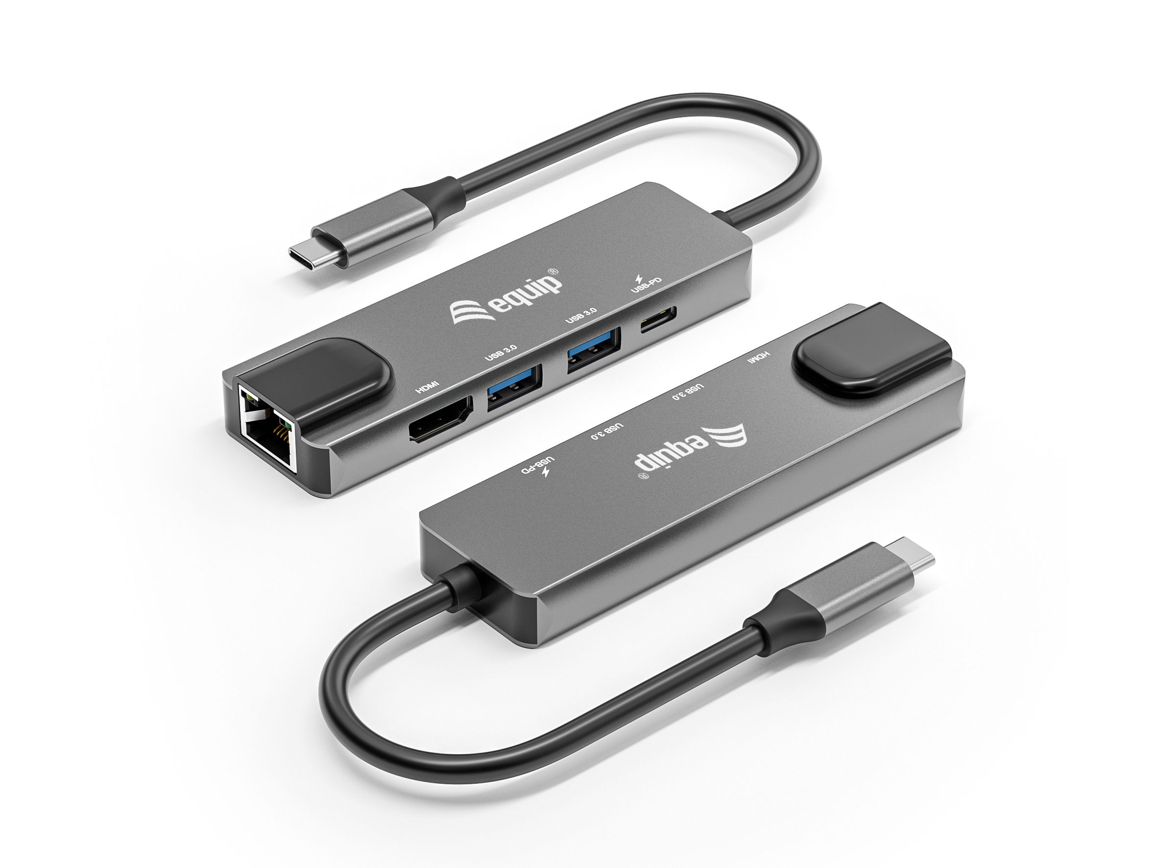 Equip Adaptador multifunções USB-C 5 em 1, HDMI , Gigabit LAN, USB 3.2 GEN1, 100W USB PD — miniatura 5
