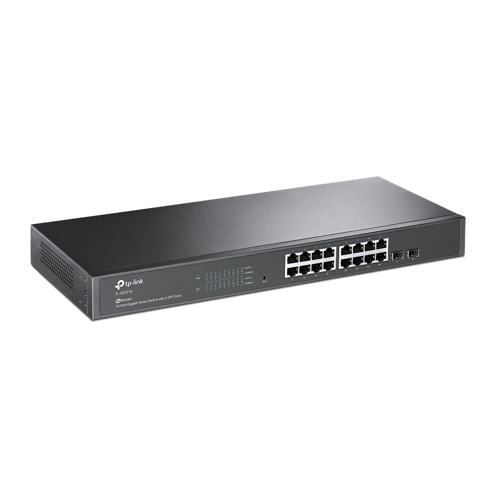 TP-LINK JETSTREAM 16PORT GIGABIT SMART SWITCH WITH 2 GIGABIT SFP SLOTS — miniatura 4