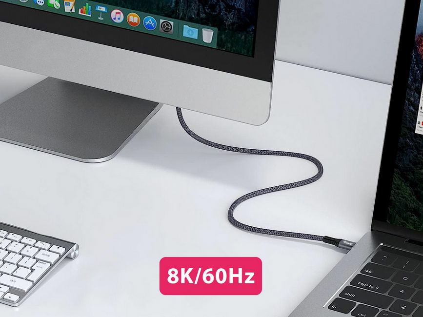 Equip 128383 Cabo USB 4 Gen 3 C para C, M/M, 2,0 m, PD3.1 240 W, 8K/60 Hz, 40 Gbps, preto — miniatura 6