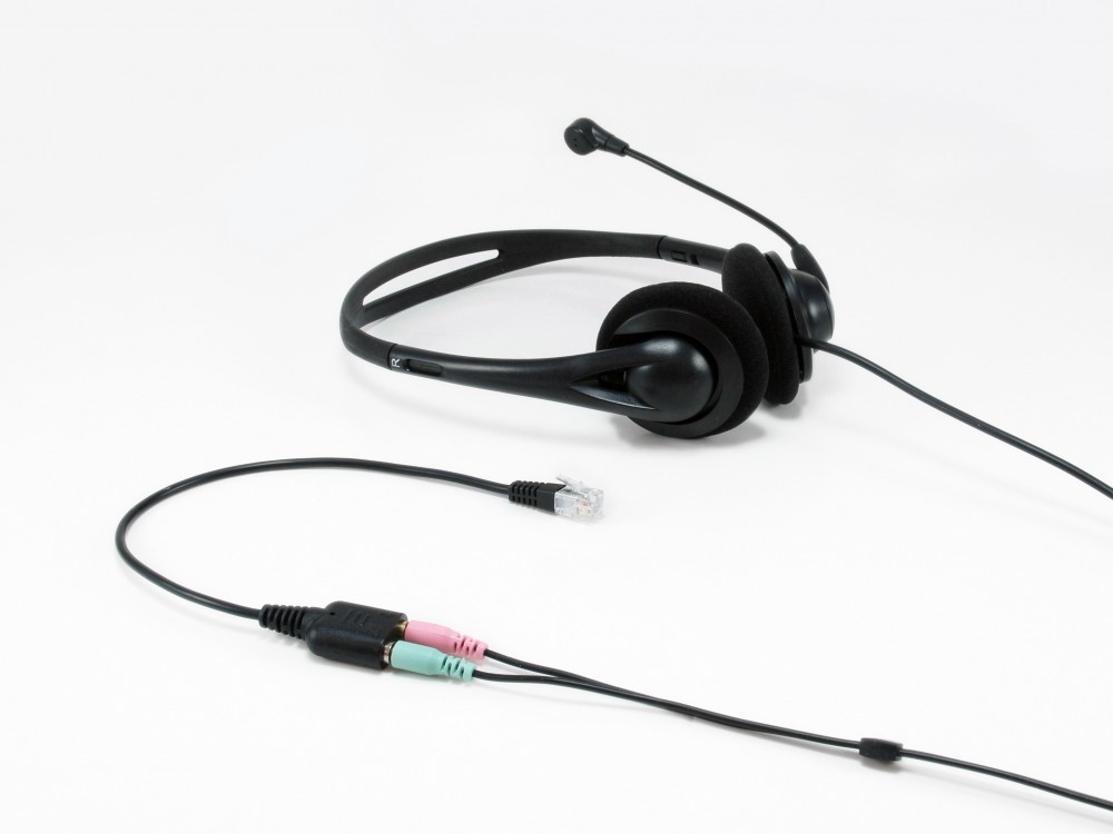 EQUIP ADAPTADOR DE AUDIO DE RJ9 PARA HEADSET 3.5MM — miniatura 2
