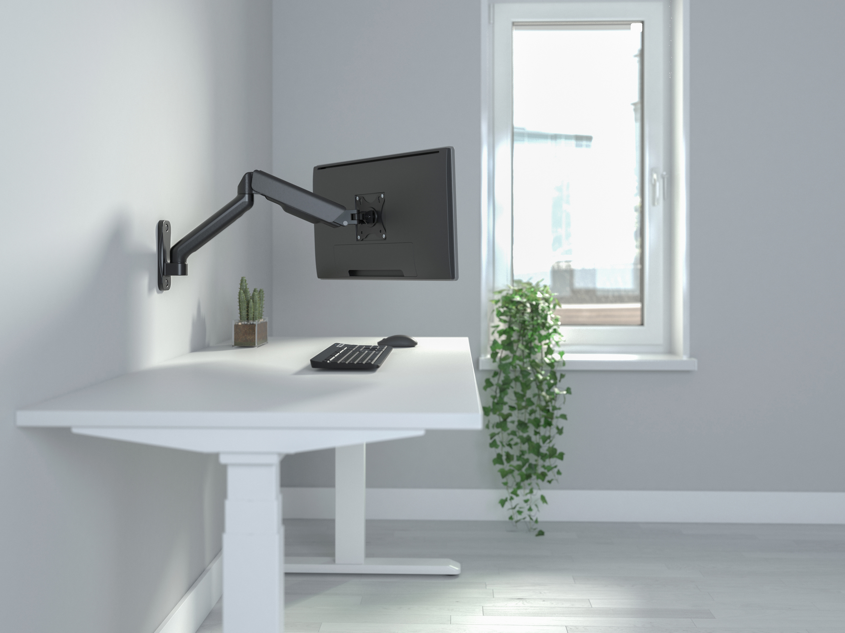 Equip Suporte de montagem na parede para monitor único de 17“-32”, comprimento do braço: 450 mm — miniatura 9