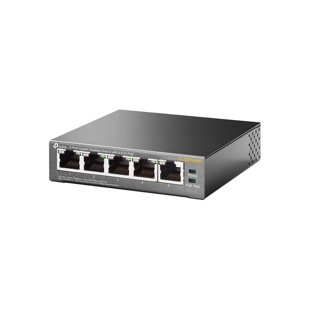 TP-LINK 5PORT GIGABIT DESKTOP POE SWITCH 5 GIGABIT RJ45 PORT INCLUDING 4 POE — miniatura 2