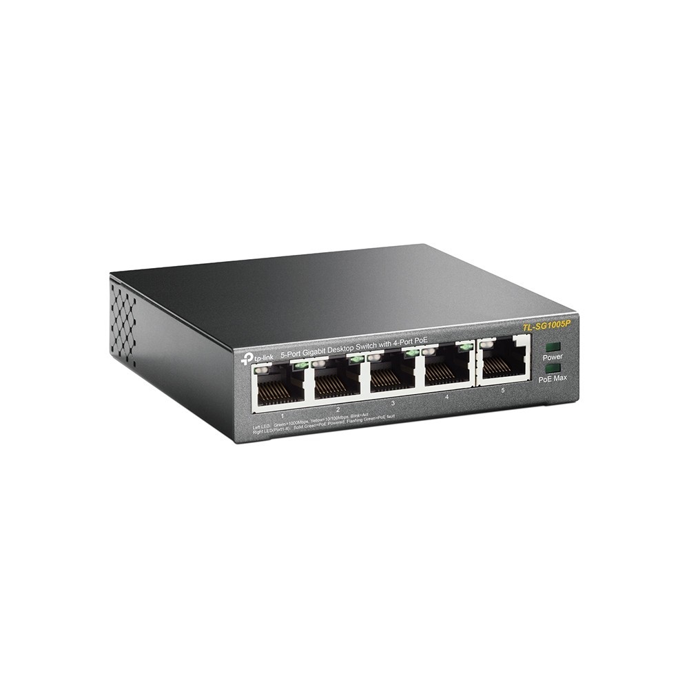 TP-LINK 5PORT GIGABIT DESKTOP POE SWITCH 5 GIGABIT RJ45 PORT INCLUDING 4 POE — miniatura 4