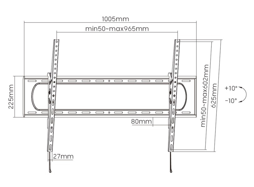 Equip 650339 Suporte de montagem para TV com inclinação pesada de 60"-120” — miniatura 10
