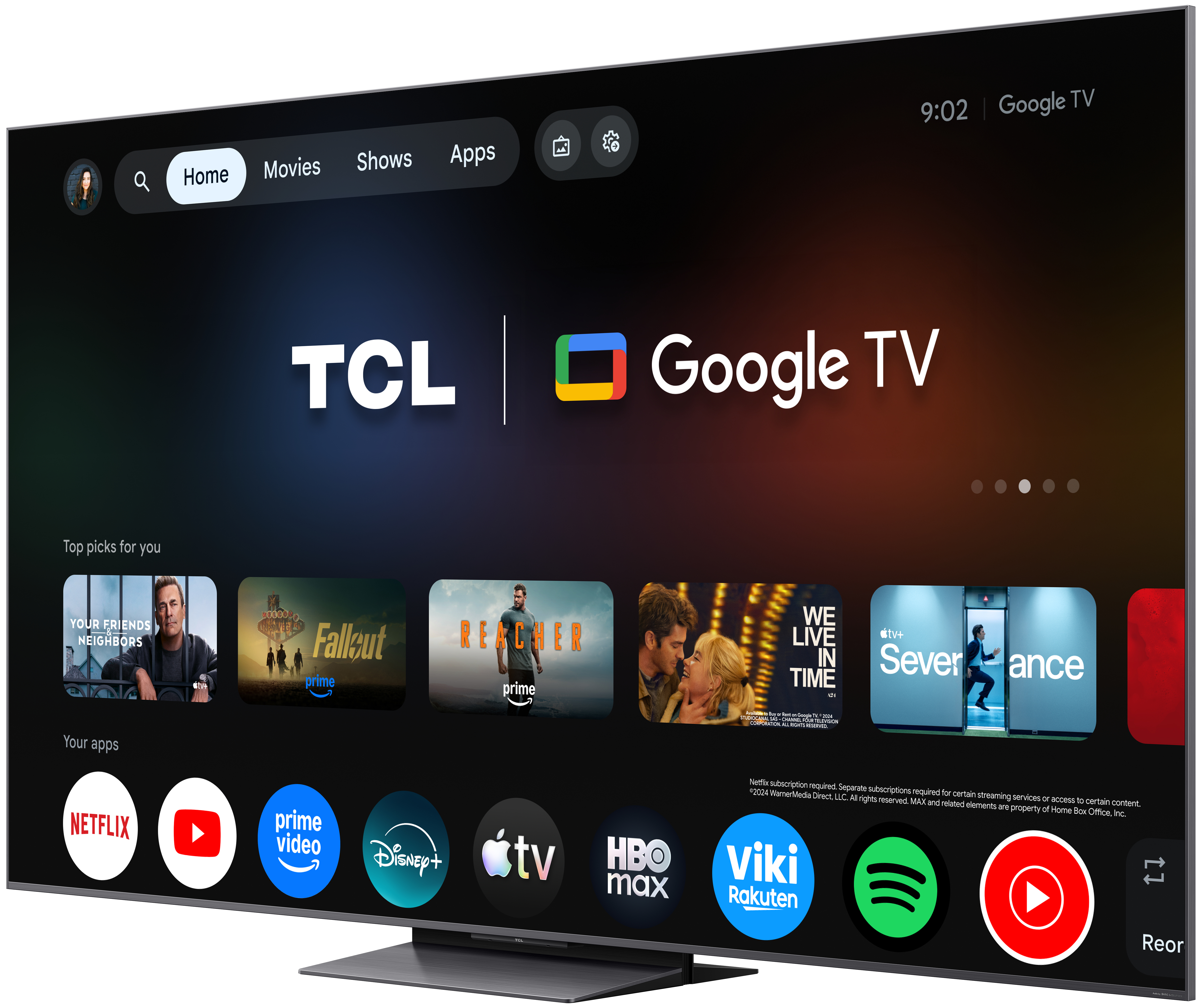 TCL C8L Televisão Smart TV Series 65C8L (2026) 65"/165,1cm SQD-Mini LED 4K UHD Google TV — miniatura 6