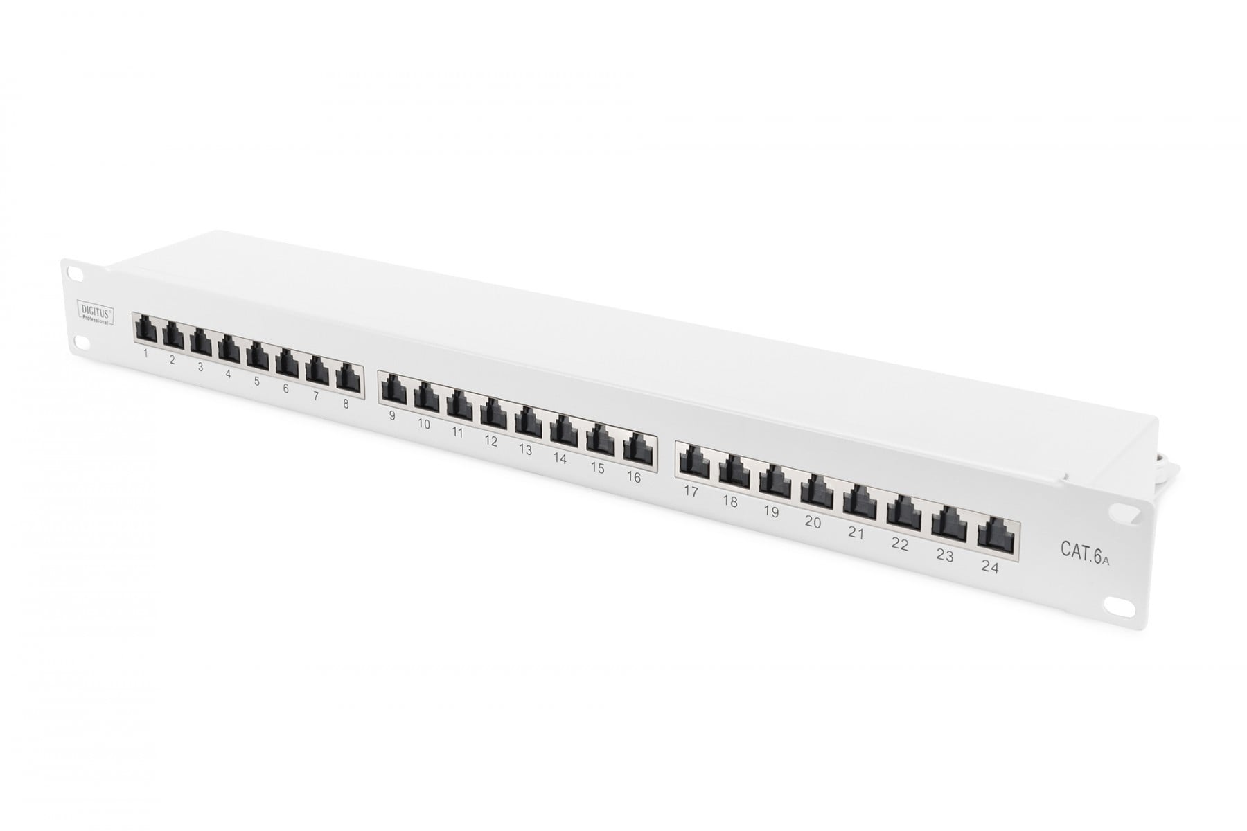 DIGITUS PATCH PANEL 19" 24P CAT6A 1U BLINDADO CINZA