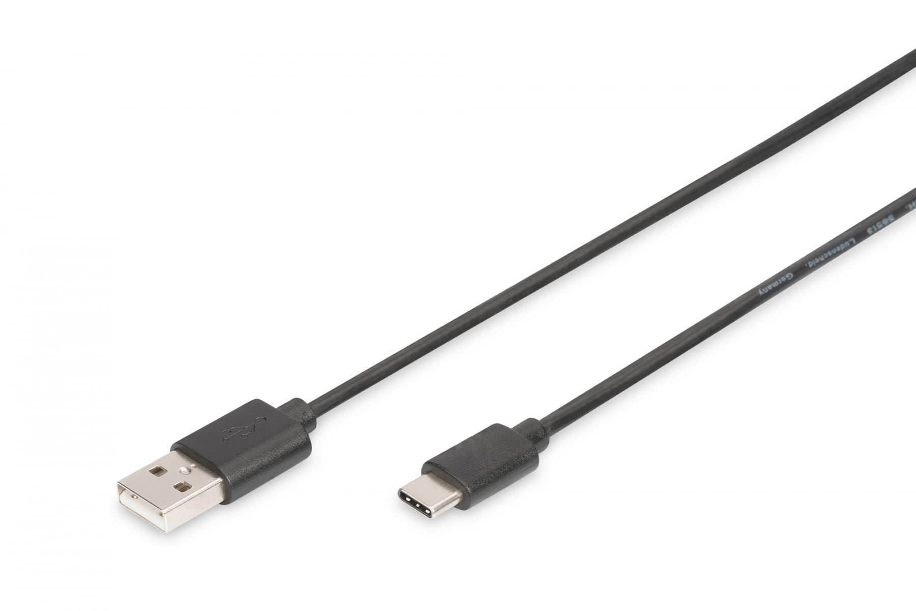 DIGITUS CABO USB-C TO USB-A 2.0 1.8M BLACK