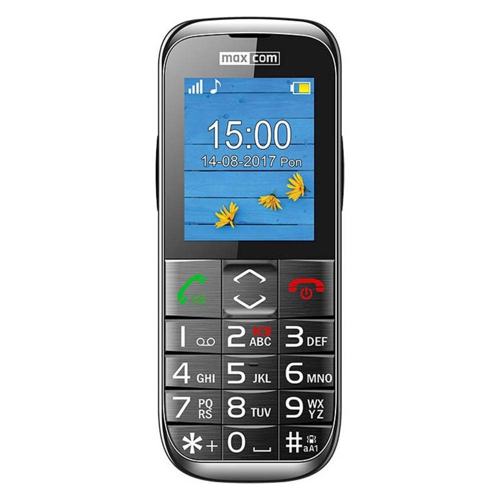 MAXCOM PHONE 2G SINGLE SIM 2.2" BOTAO SOS DESKTOP CHARGER CAMERA BLACK MM720SE