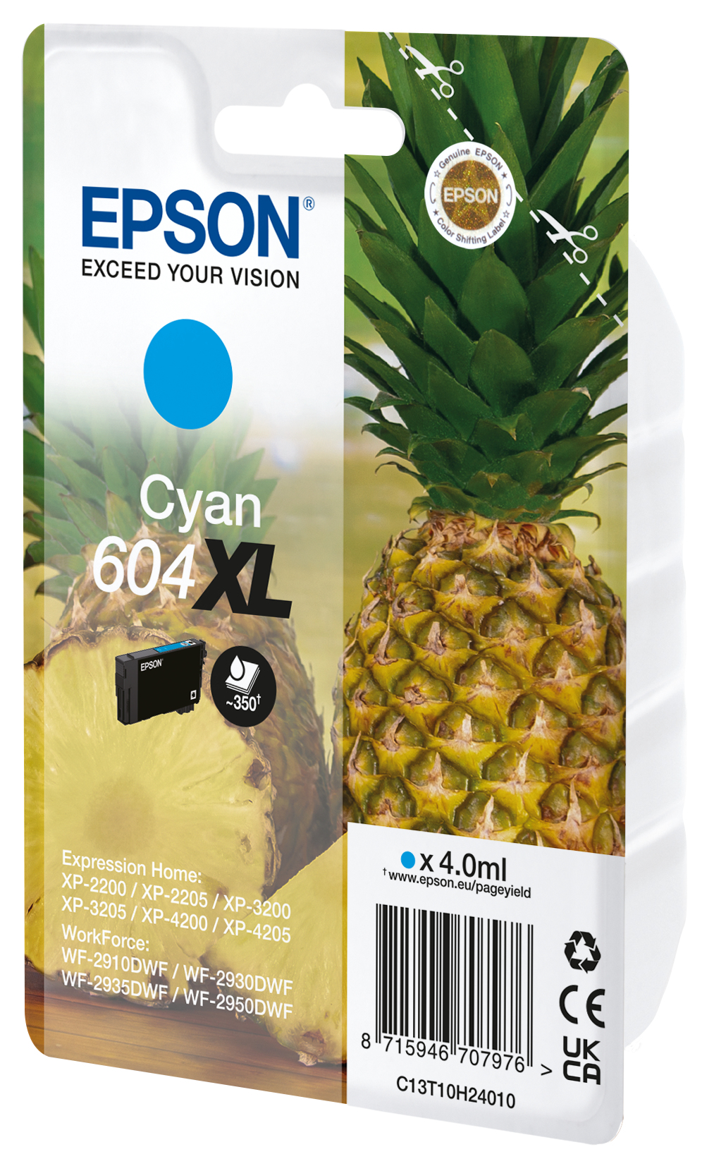 Epson Singlepack Cyan 604XL Ink