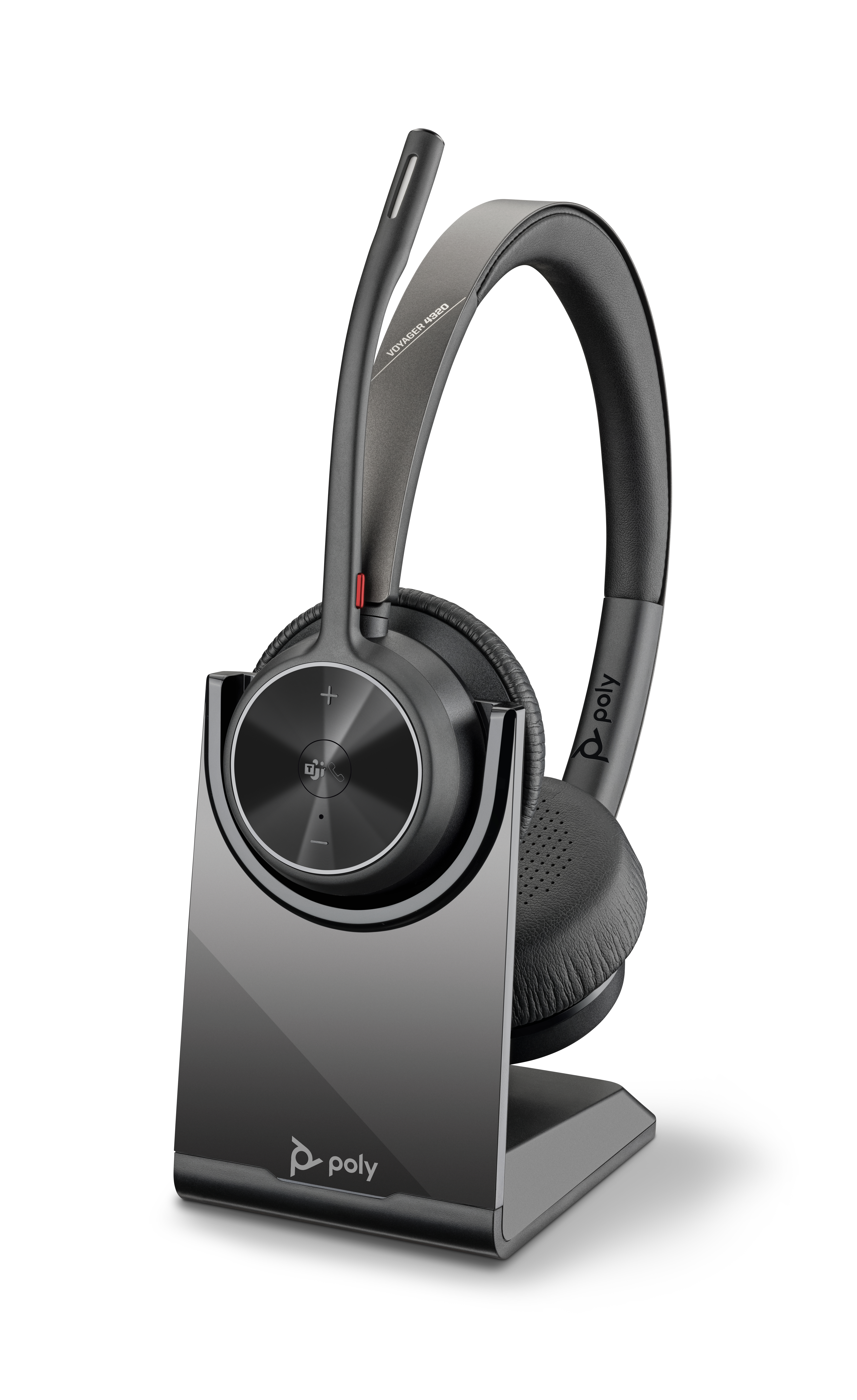 HP Poly Headset Poly Voyager 4320 certificado para Microsoft Teams + Dongle BT700 + Base de carregamento