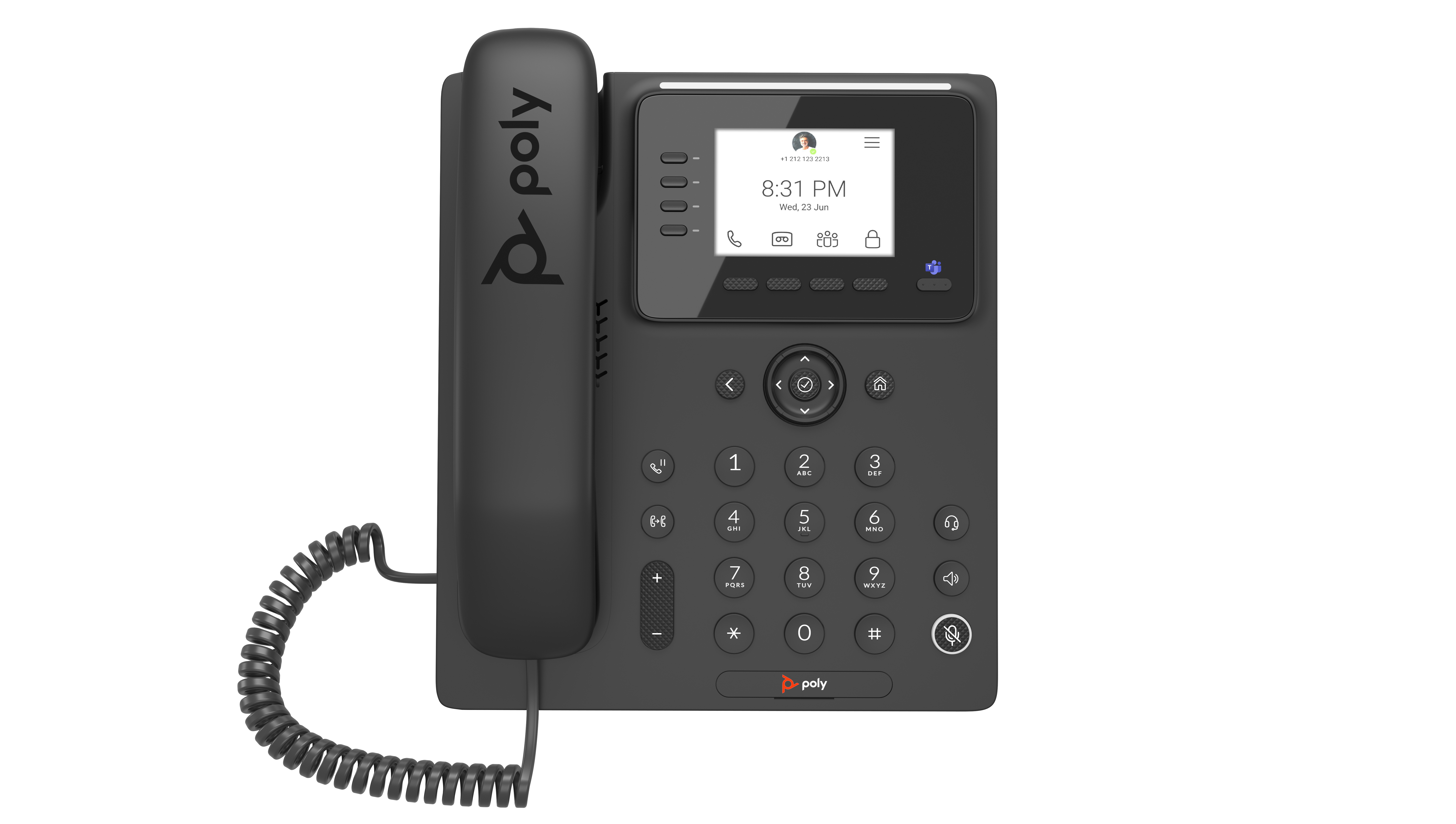 HP Poly Telefone Multimédia Empresarial Poly CCX 350 para Microsoft Teams com PoE
