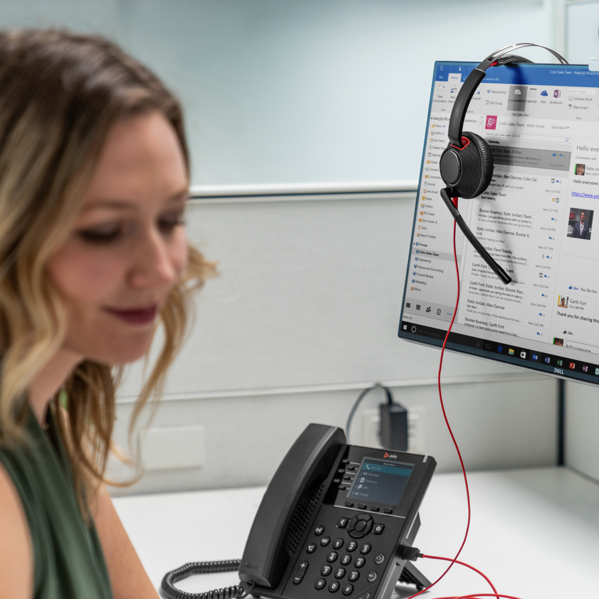 HP Poly Headset monaural Poly Blackwire 5210 com USB-C + Conector de 3,5 mm + Adaptador USB-C/A (a granel)
