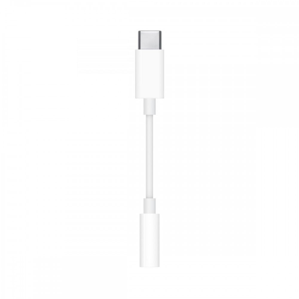 O Adaptador USB-C para entrada de auscultadores de 3,5 mm permite ligar dispositivos que usem uma ficha áudio de 3,5 mm padrão (como auscultadores ou colunas) a dispositivos USB‑C.