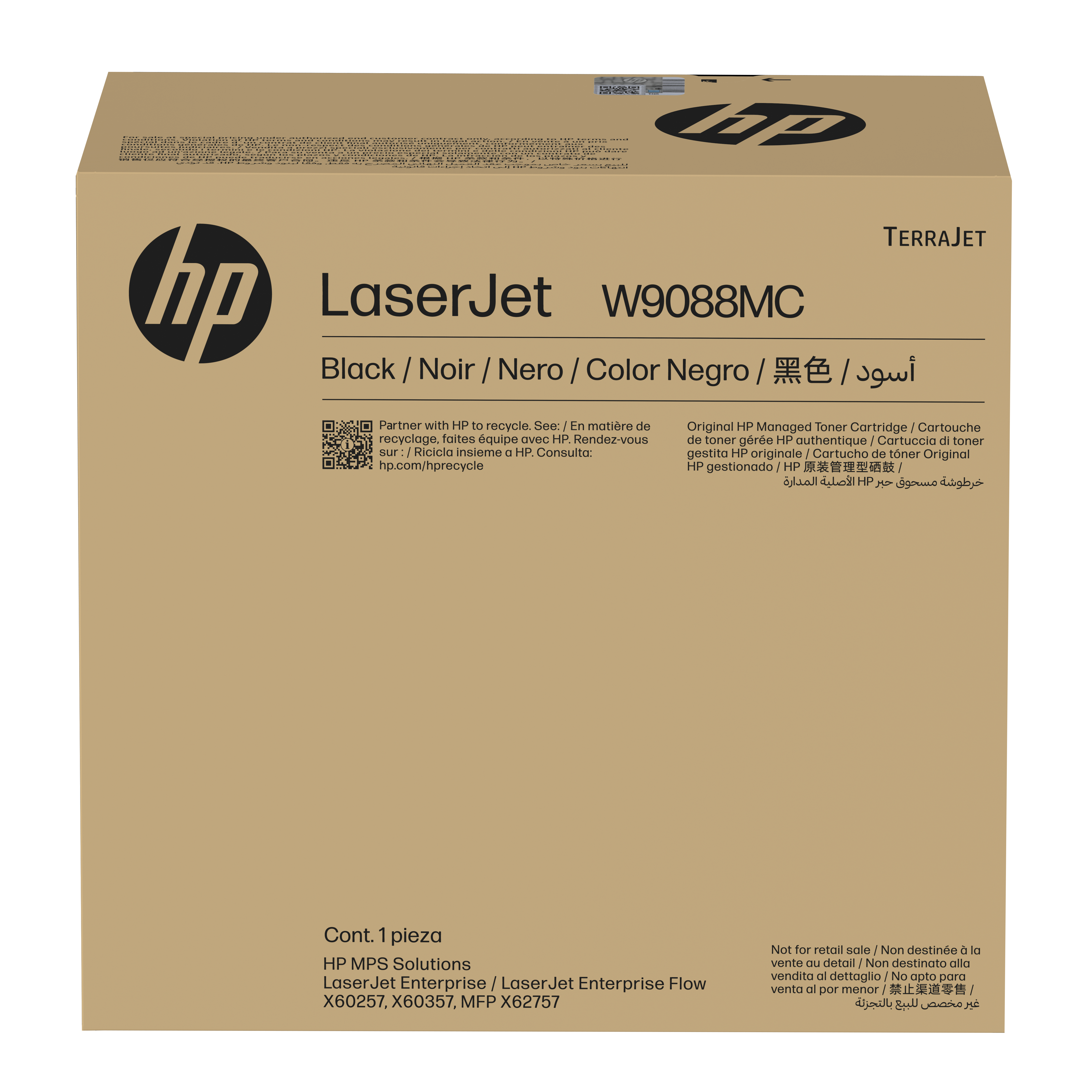 HP Toner LaserJet Managed W9088MC Preto