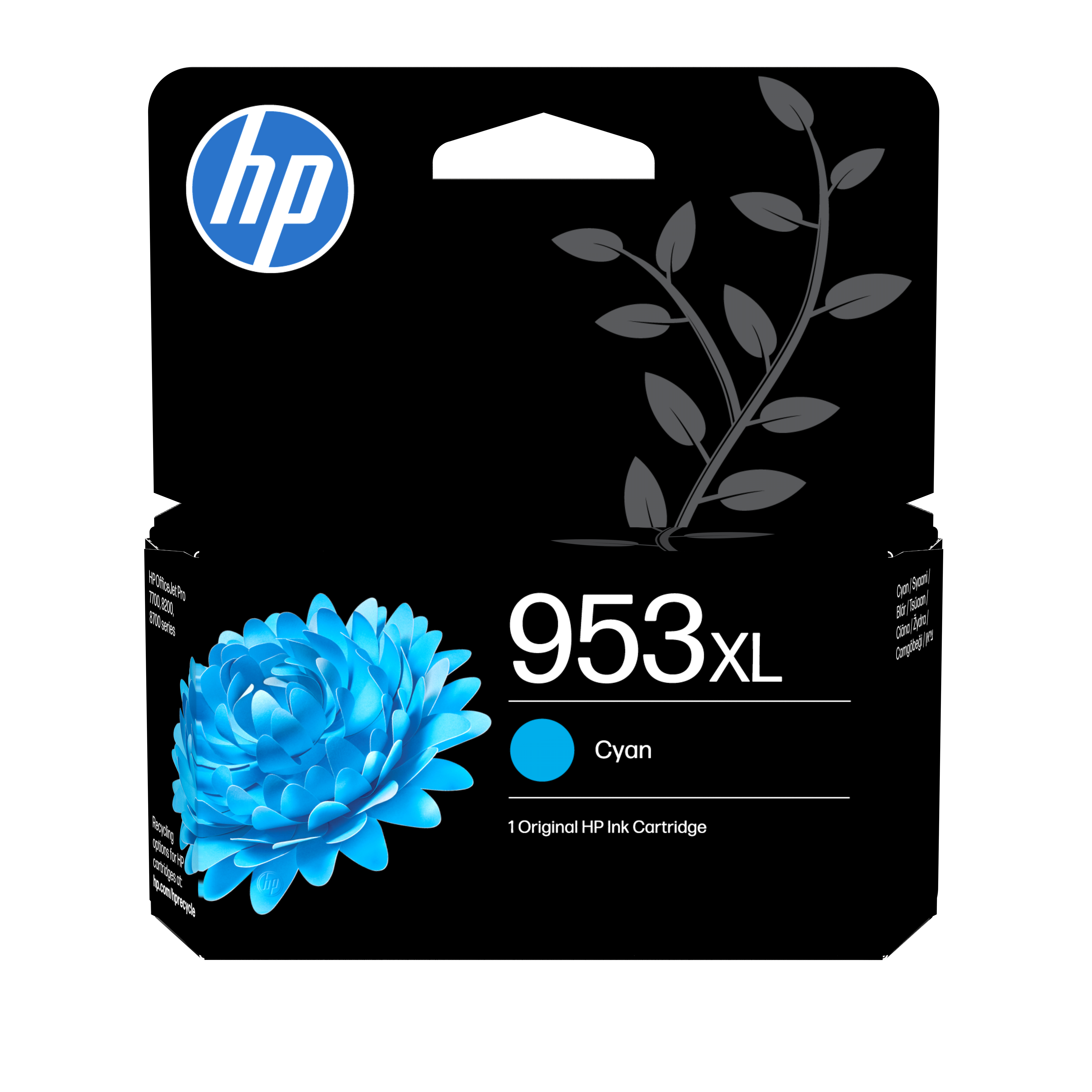 HP Tinteiro original 953XL Ciano de elevado rendimento