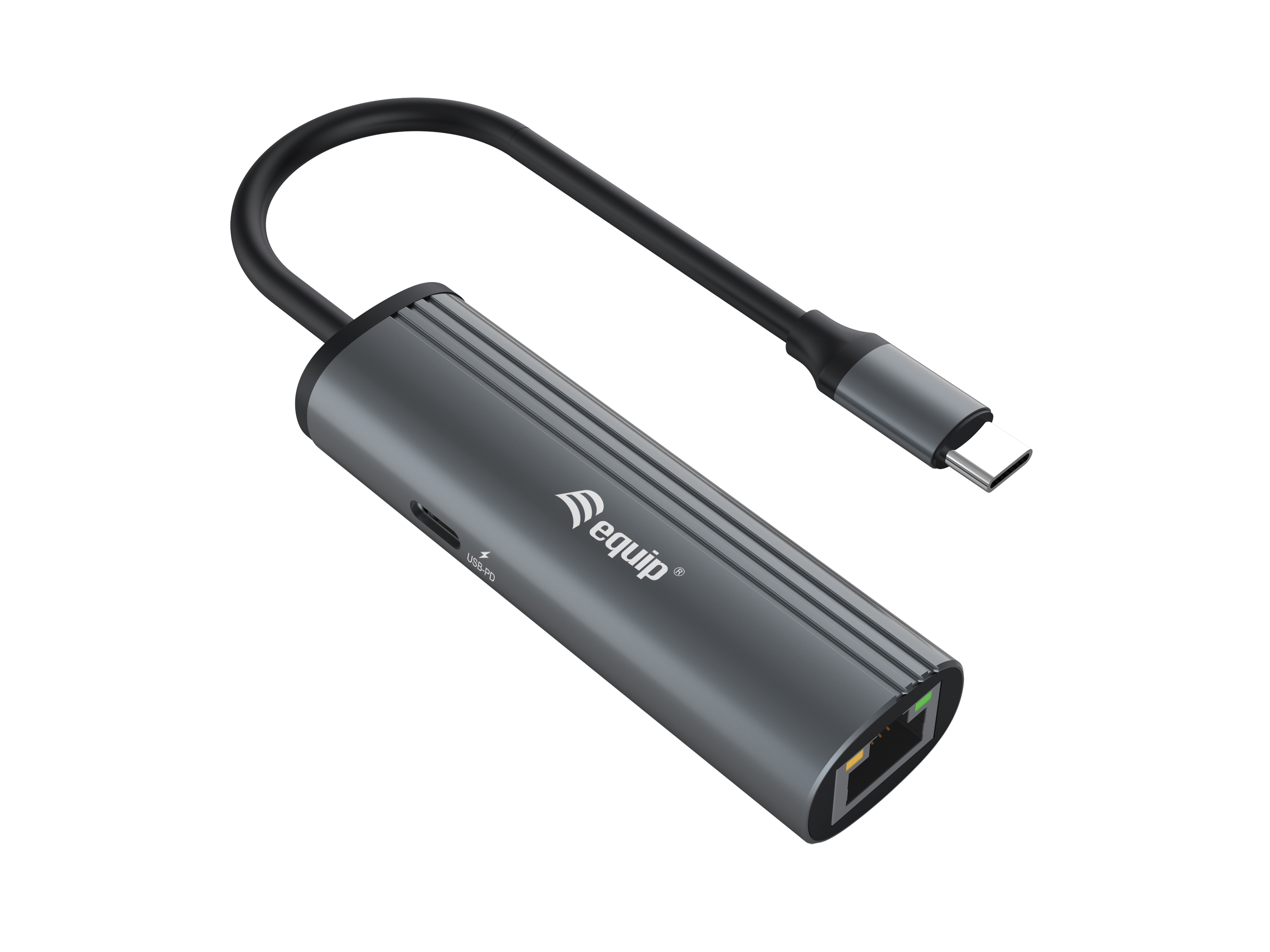Equip Adaptador USB-C para rede Gigabit RJ45 + adaptador USB PD de 100W