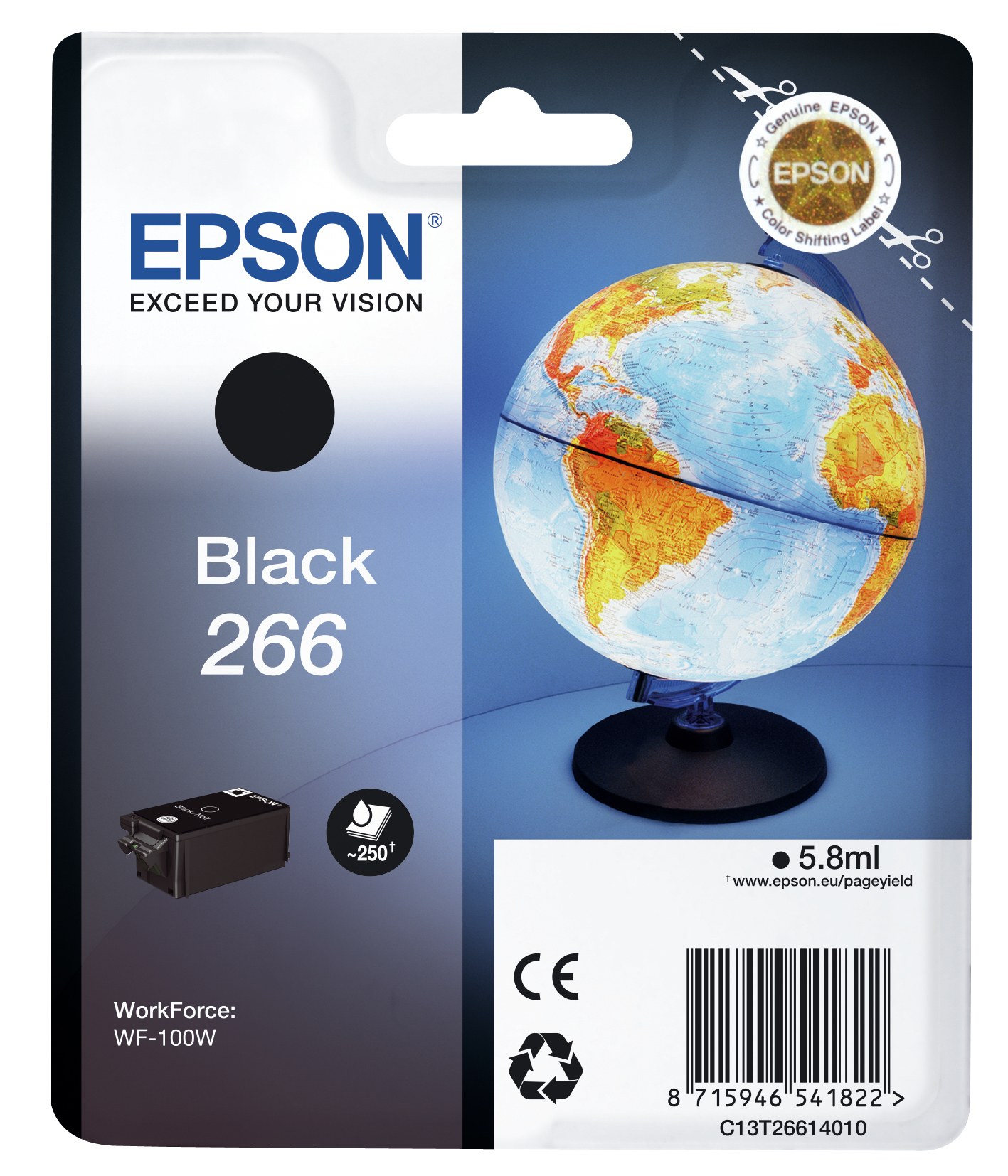 Epson Globe 266 Conjunto individual preto Globo