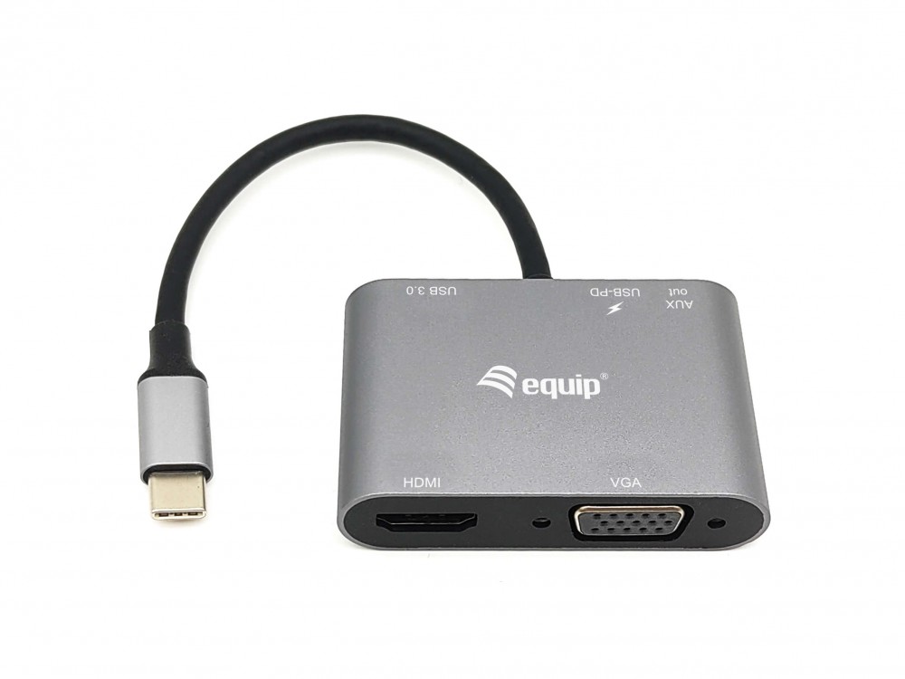 EQUIP LIFE DOCK USB-C 1xHDMI 4K 1xVGA 1xUSB3.0 PD 100W #PROMO#