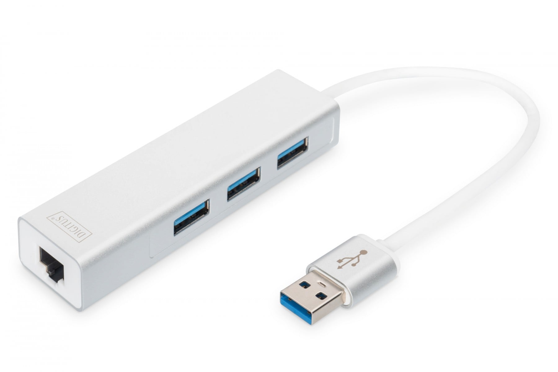 DIGITUS HUB USB 3.0 3xUSB-A/F + 1xUSB-A/M + 1xRJ45 GIGABIT 10/100/1000 #PROMO
