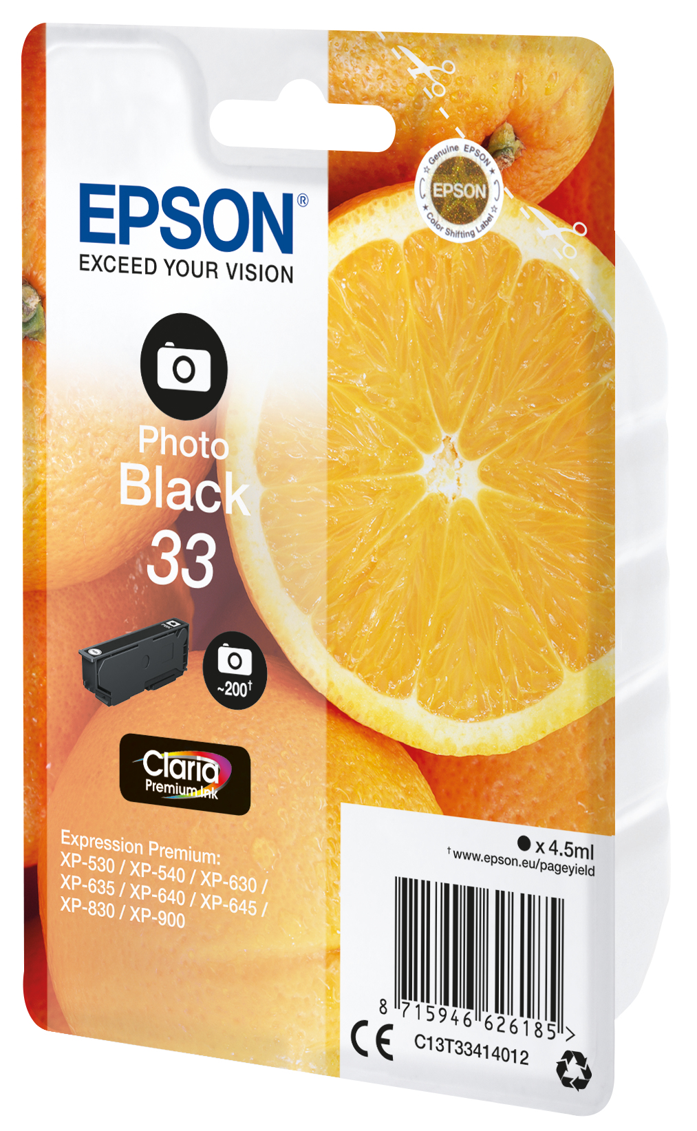 Epson Oranges 33 Conjunto individual preto fotográfica Claria Premium Laranjas