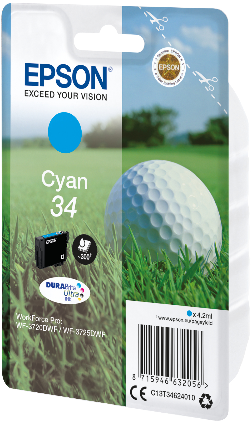 Epson Golf ball 34 Conjunto individual ciano DURABrite Ultra Bola de golfe