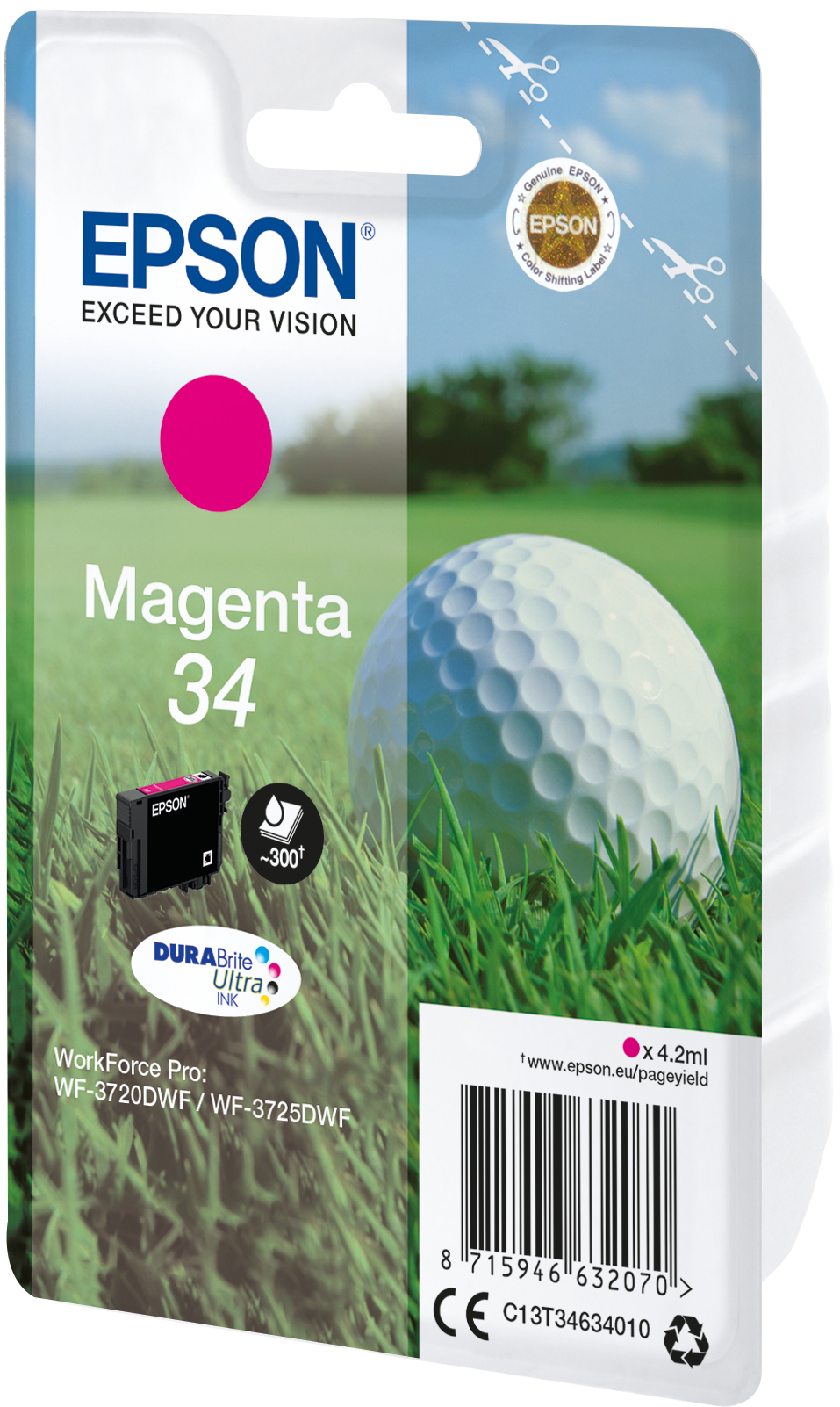 Epson Golf ball 34 Conjunto individual magenta DURABrite Ultra Bola de golfe