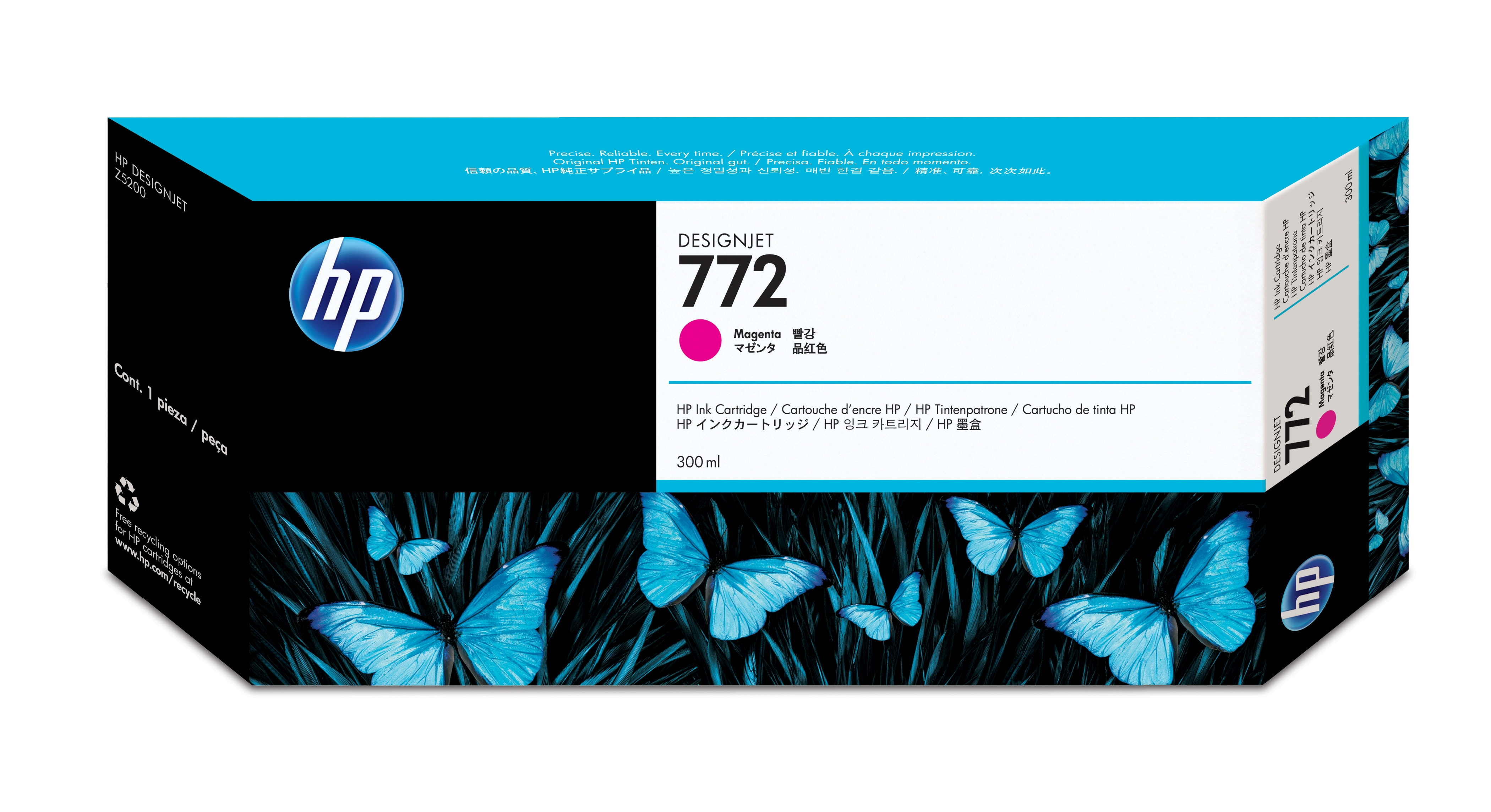 HP Tinteiro DesignJet 772 Magenta de 300 ml