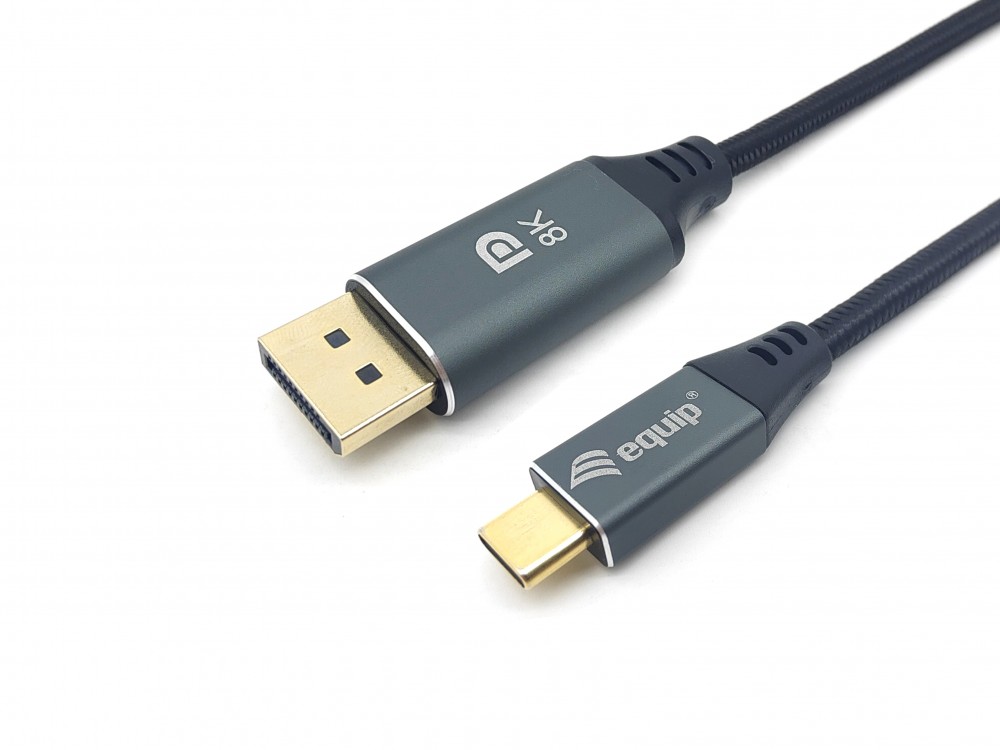 EQUIP CABO USB-C TO DISPLAYPORT M/M 8K/60HZ ALUMINUM SHELL 3.0MT