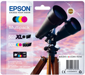 Epson Multipack 4-colours 502 XL Black/Std