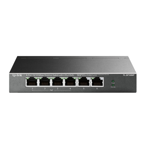 TP-LINK SWITCH 6PORT 10/100 MBPS DESKTOP W/ 4PORT POE+