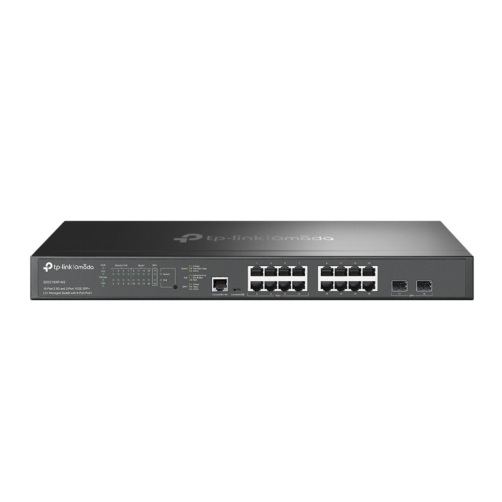 TP-LINK OMADA SWITCH 16-PORT 2.5GBASE-T 2-PORT 10GE SFP+ L2+ MANAGED WITH 8PORT