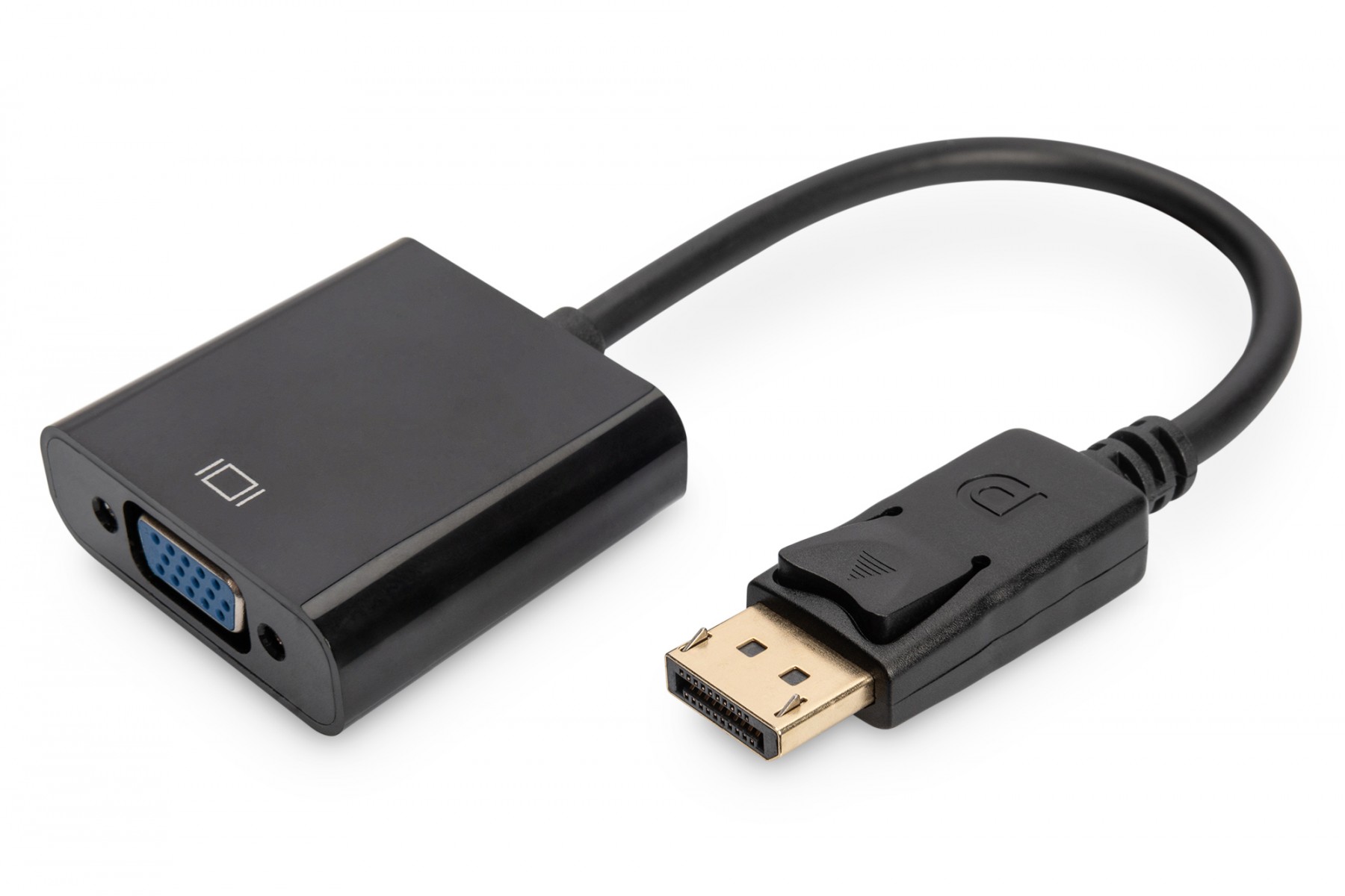 DIGITUS ADAPTADOR DISPLAYPORT VGA M/F 0.15MT PRETO