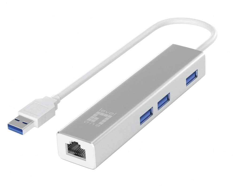 LEVELONE ADAPTADOR USB 3.0 1xGIGABIT RJ45+ HUB 3xUSB