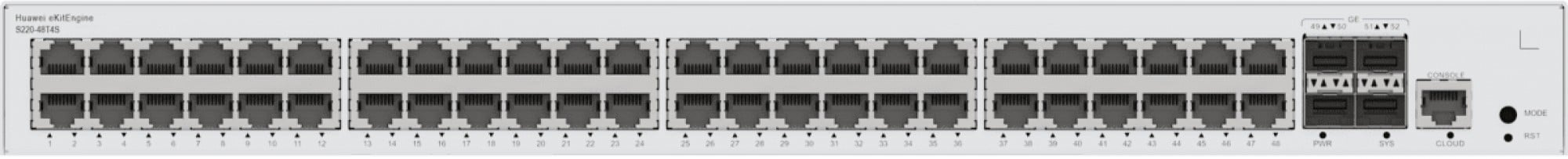 HUAWEI SWITCH S220-48T4S 48 10/100/1000BASE-T PORTS 4 GE SFP PORTS #PROMO#