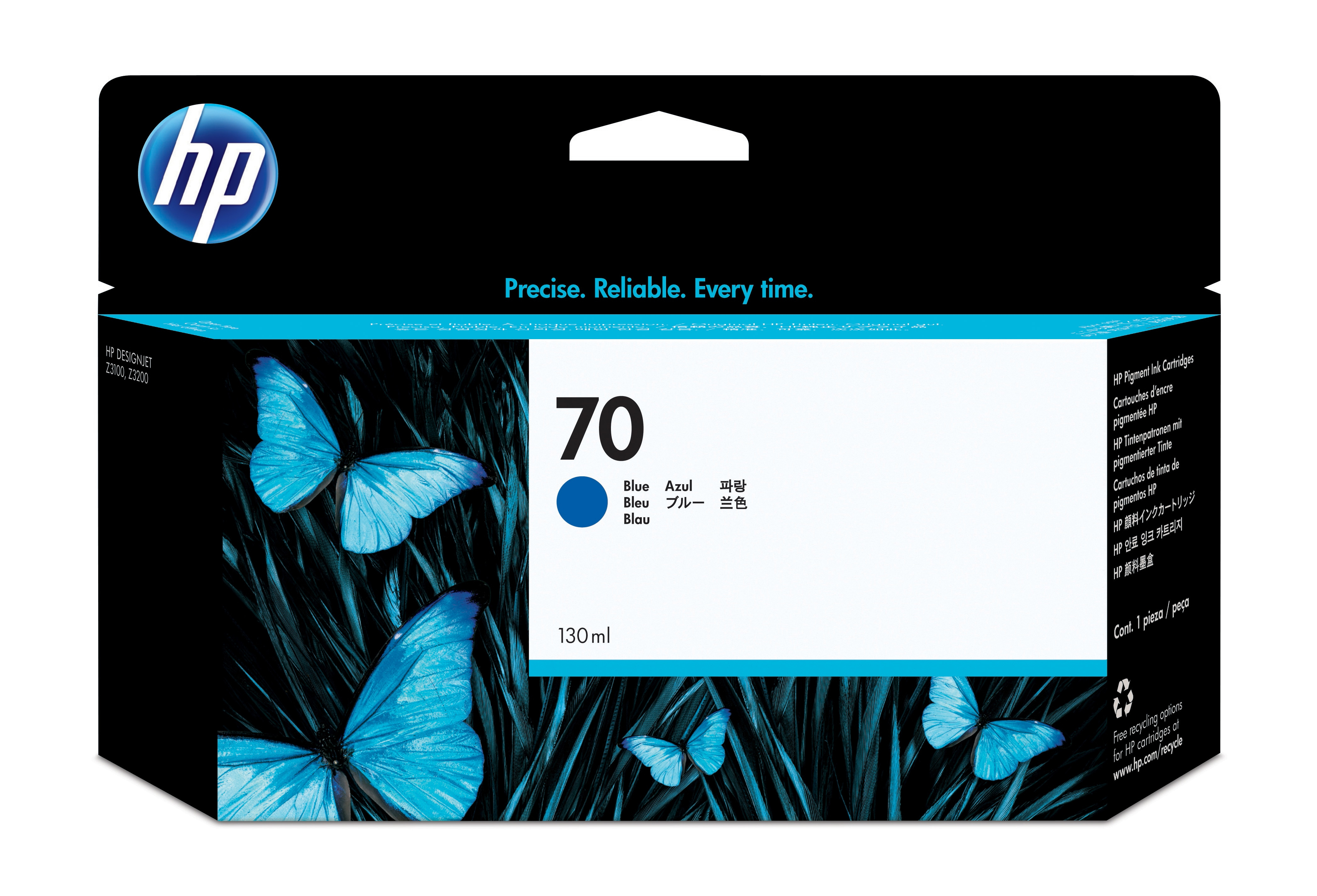 HP Tinteiro 70 Azul de 130 ml