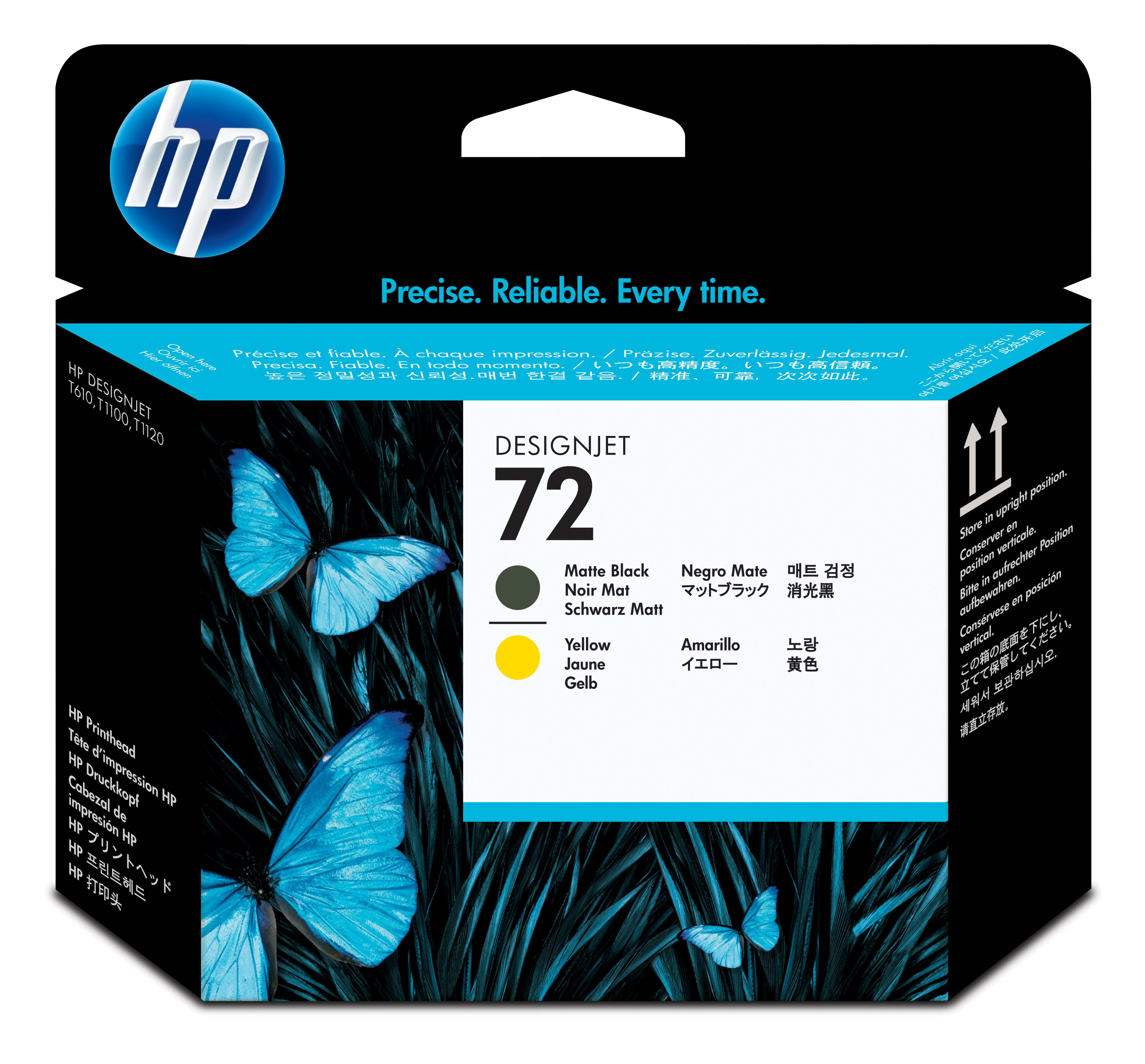HP Cabeça de impressão DesignJet 72 Preto Mate e Amarelo