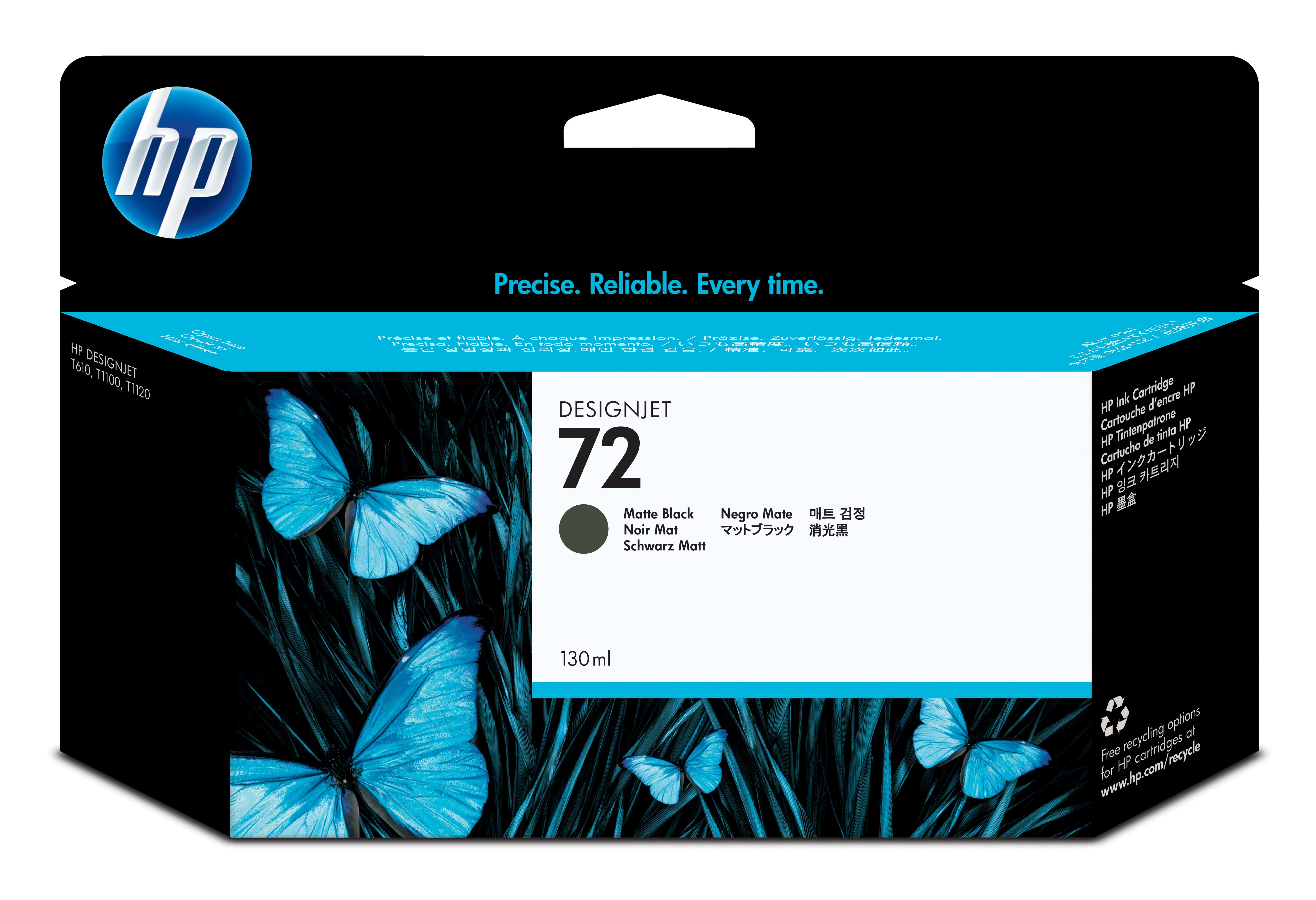 HP Tinteiro DesignJet 72 Preto Mate de 130 ml