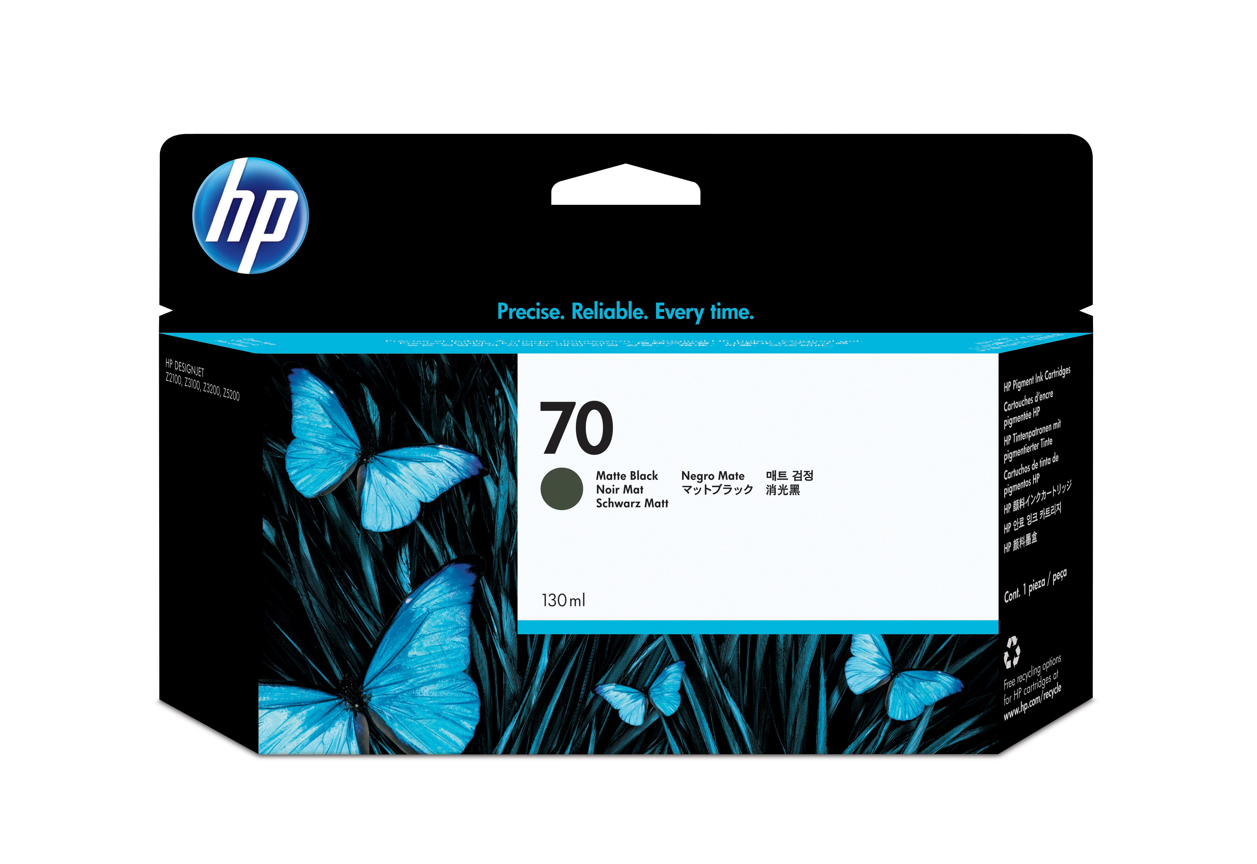 HP Tinteiro DesignJet 70 Preto Mate de 130 ml