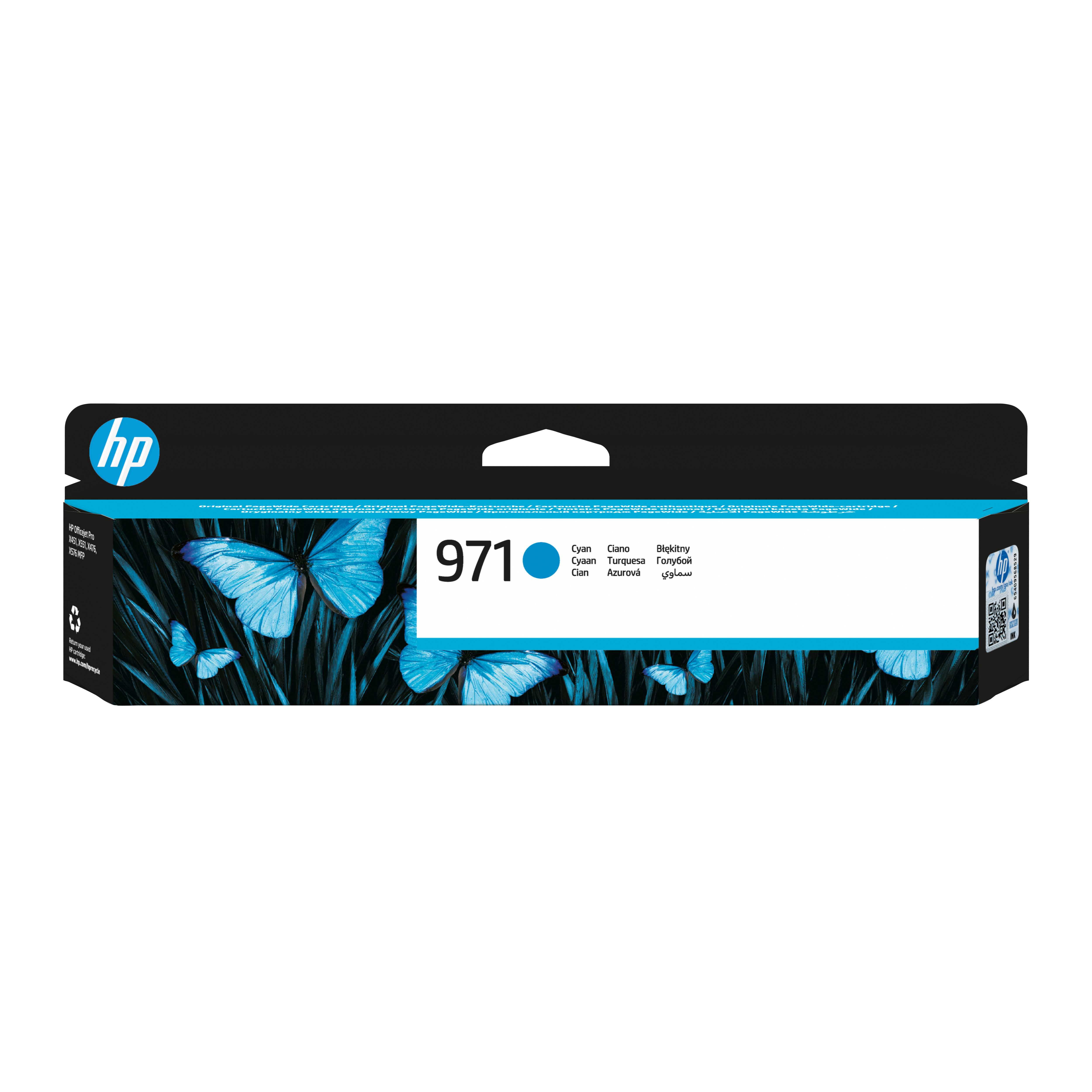 HP Tinteiro Original 971 Ciano