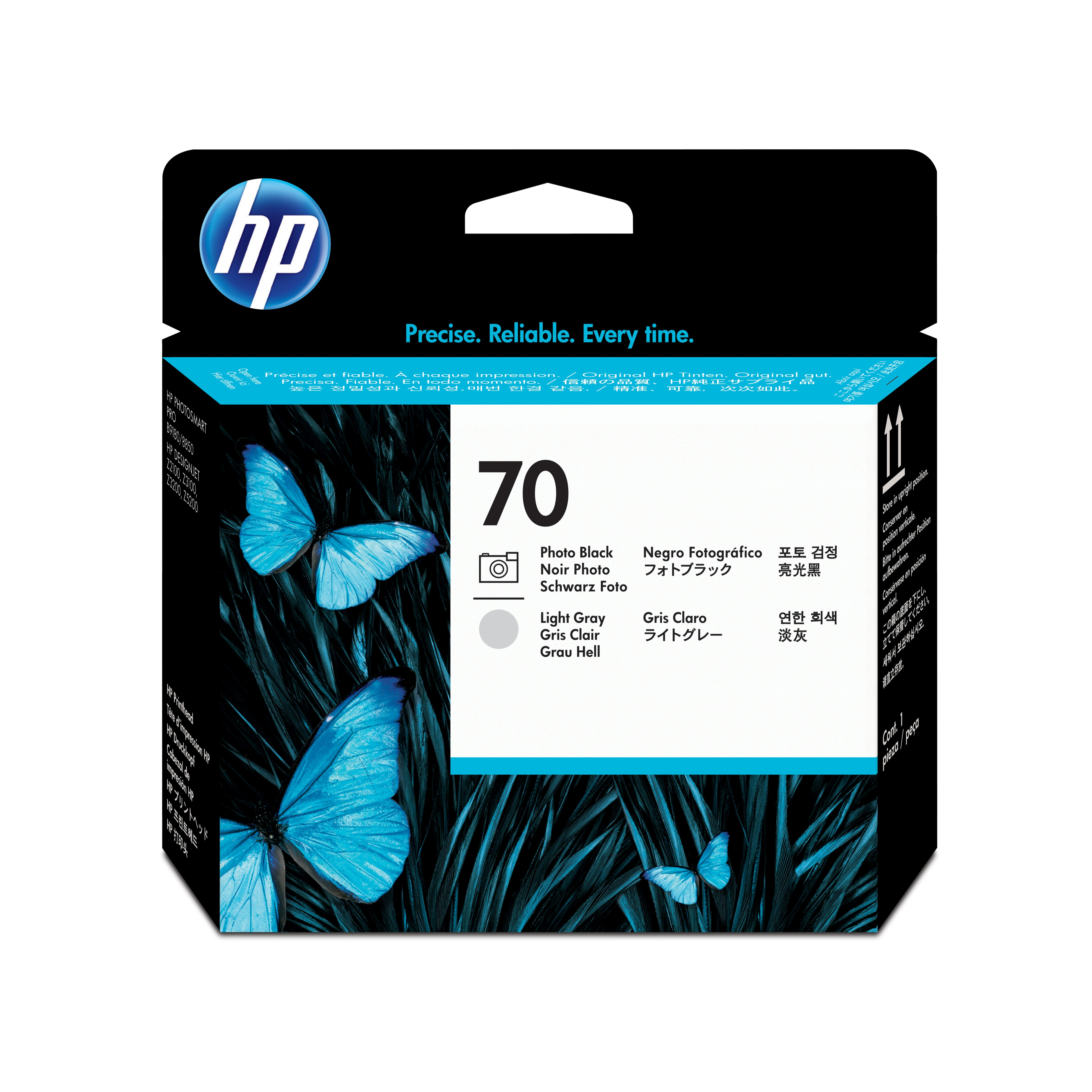 HP Cabeça de impressão DesignJet 70 Preto Fotográfico e Cinzento Claro