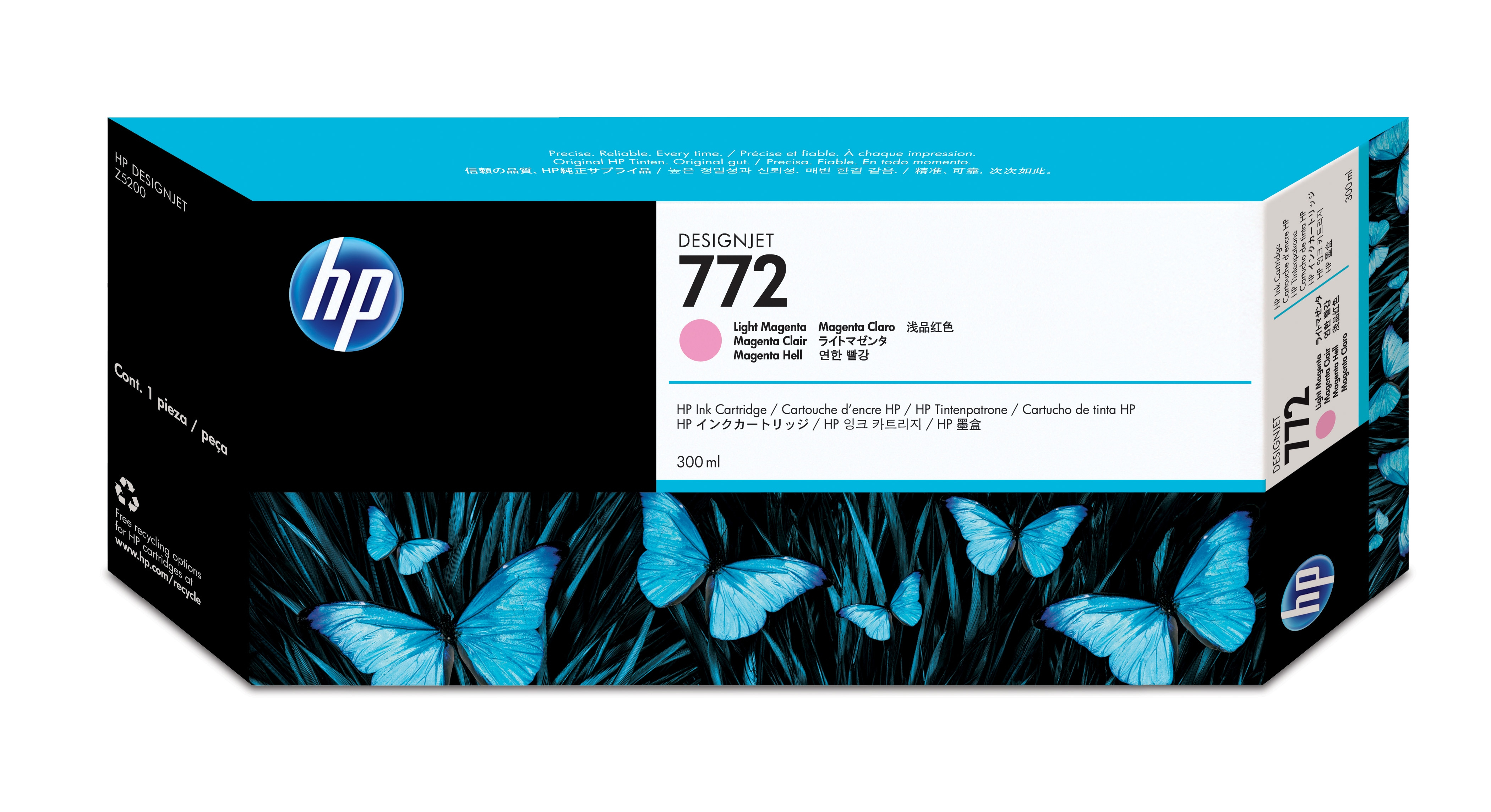 HP Tinteiro DesignJet 772 Magenta Claro de 300 ml